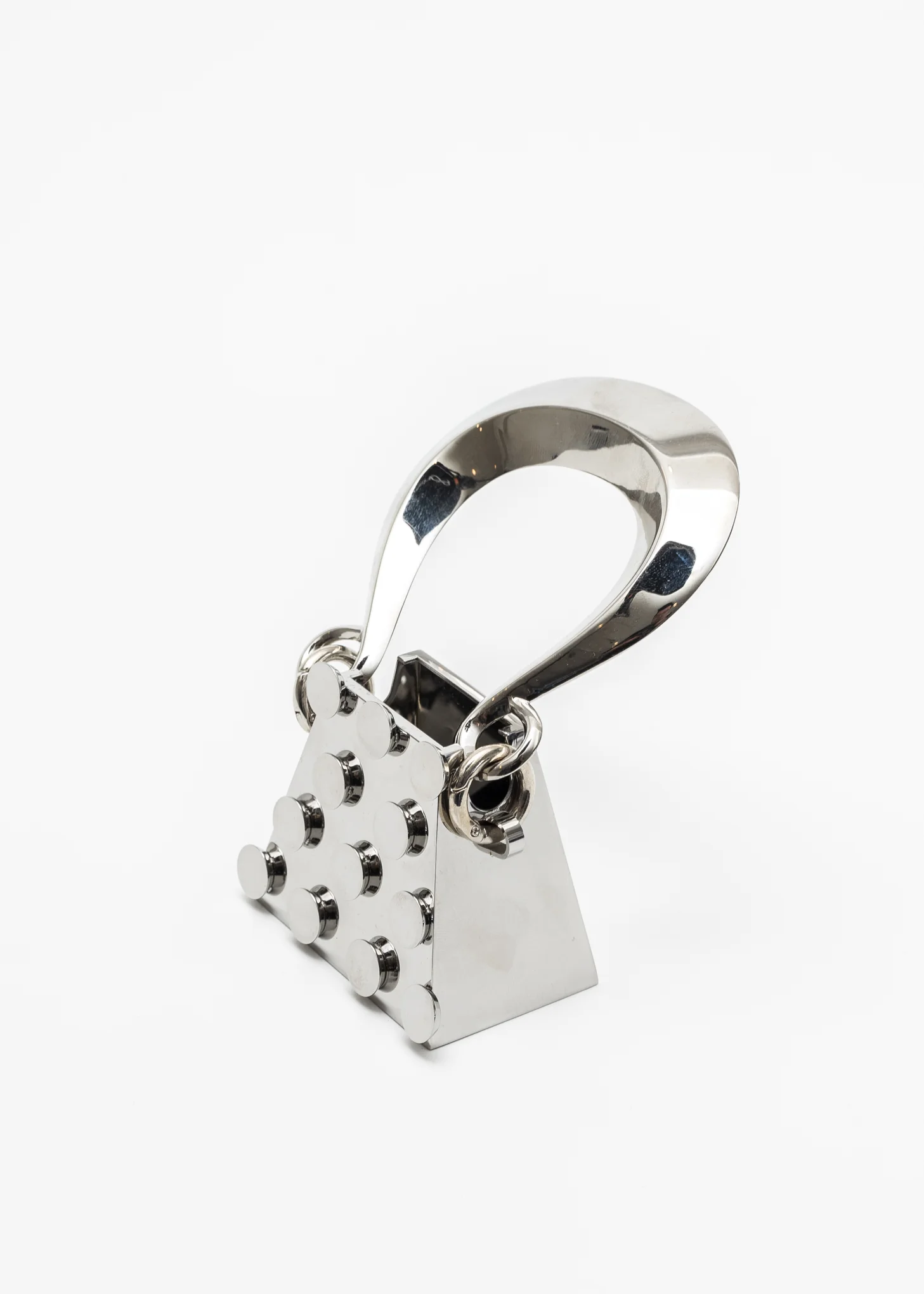 Silver Polka Dot Metal Bag