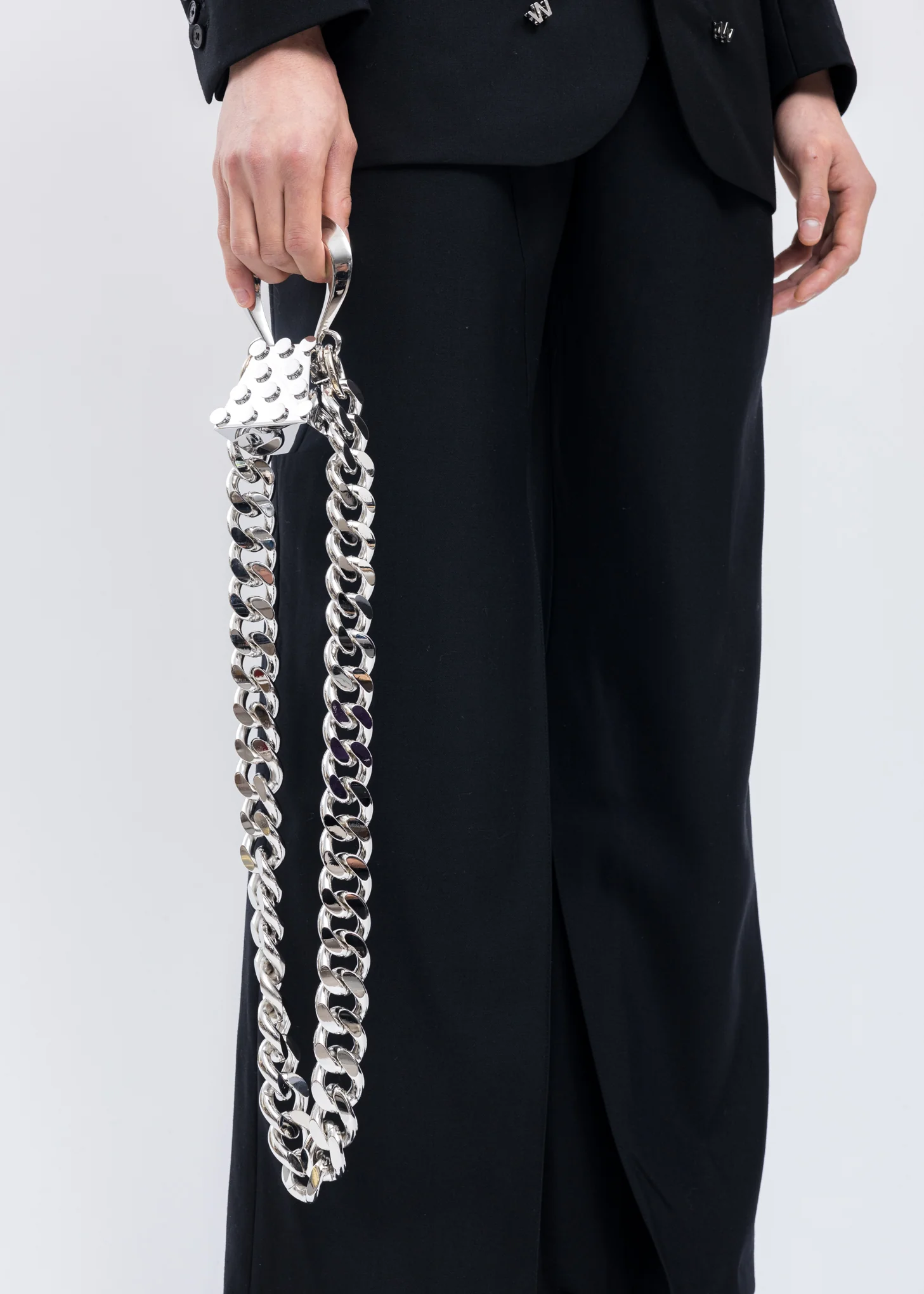 Silver Polka Dot Metal Bag - Image 2