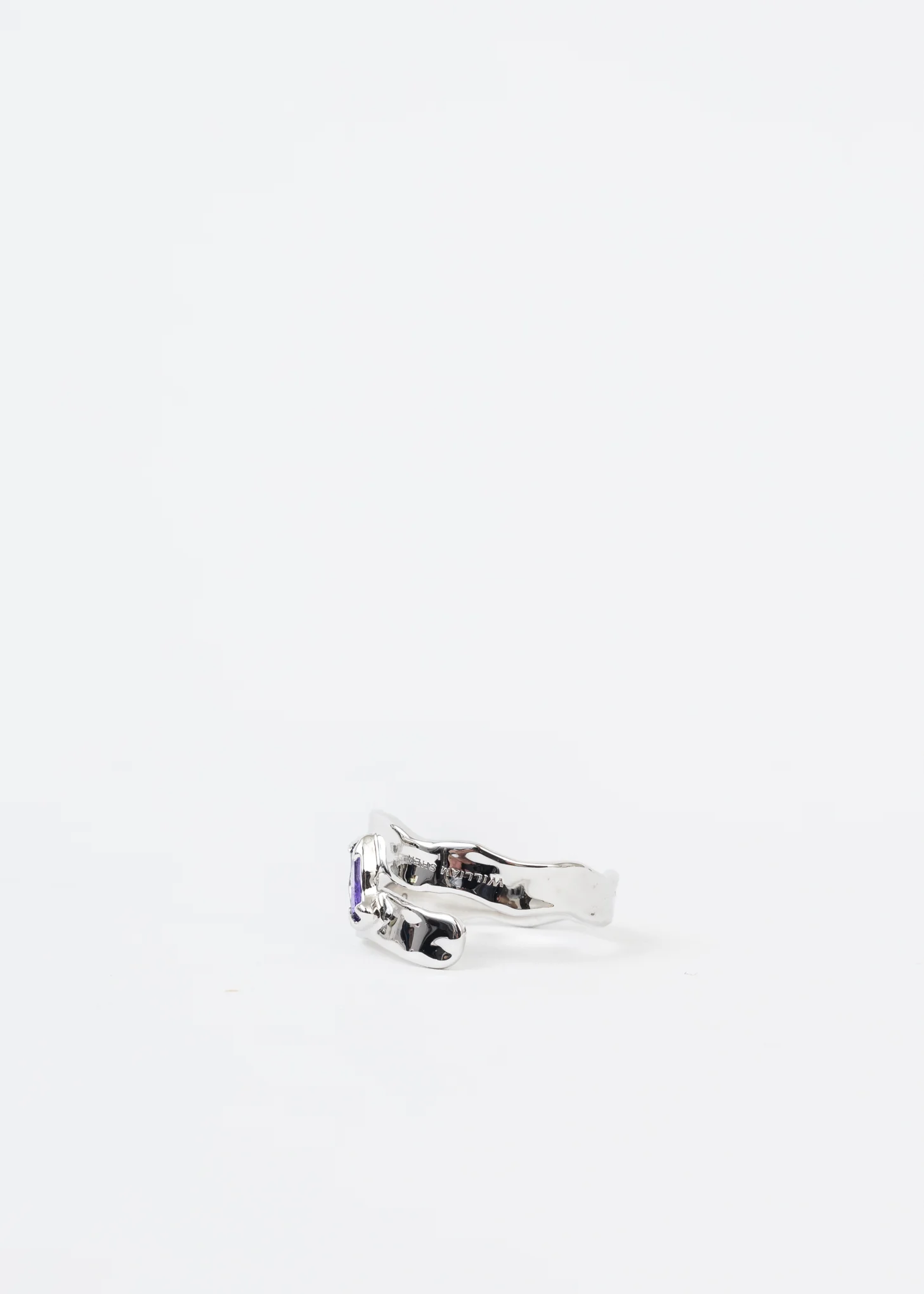 Silver Purple Stone Ring - Image 2