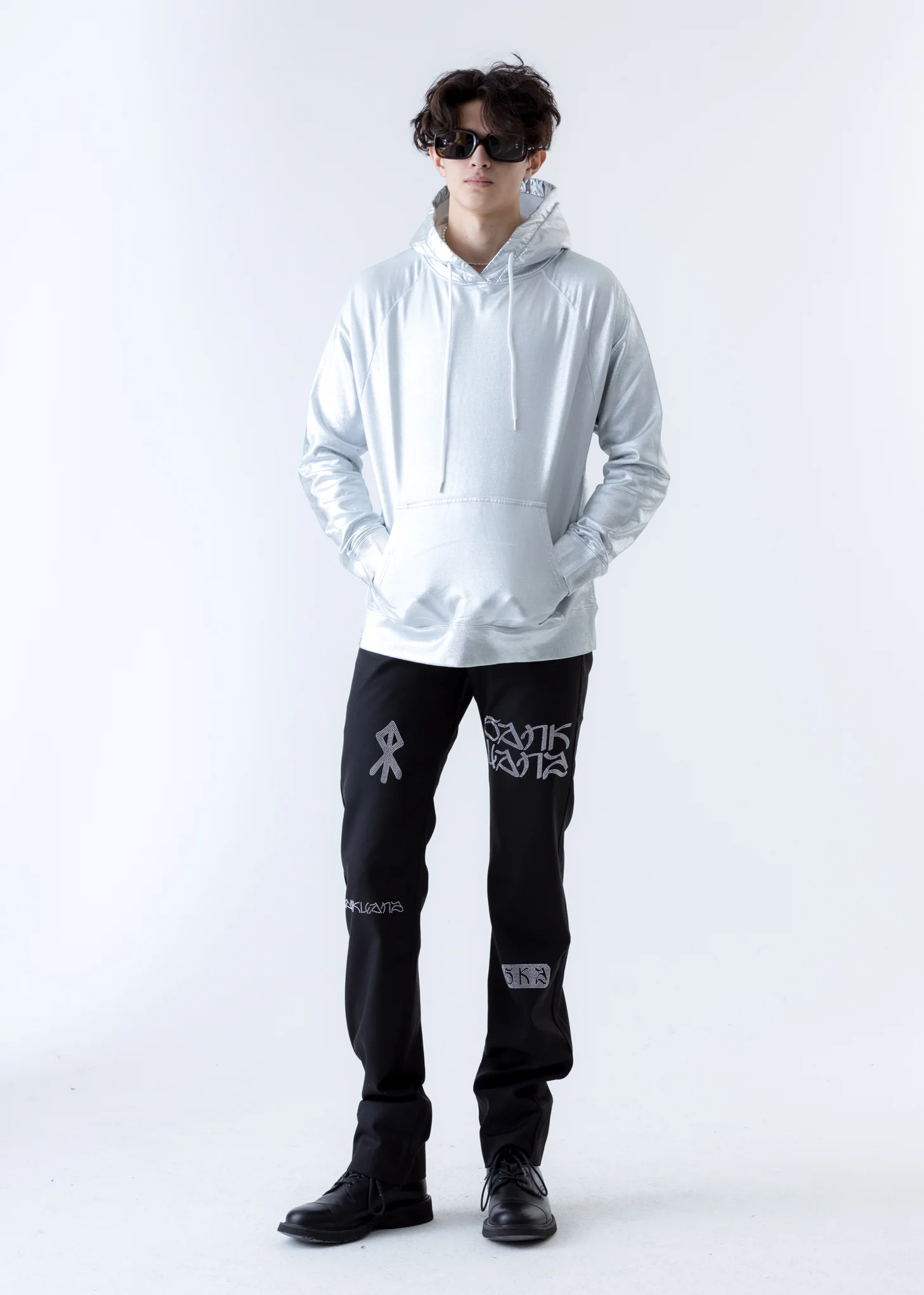 Silver Racing Hoodie - Image 5