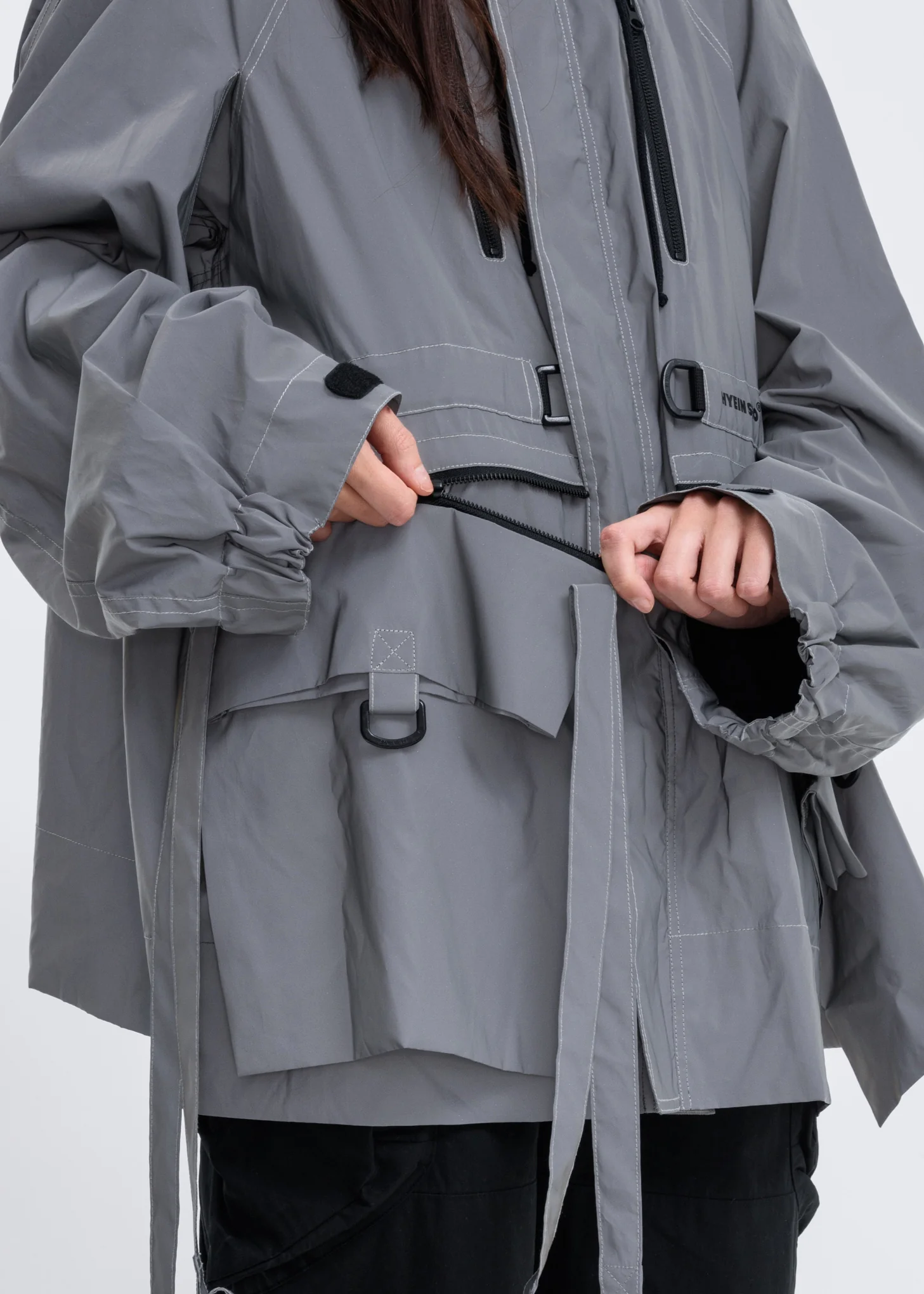 Silver Reflective Anorak With Detachable Bag - Image 2