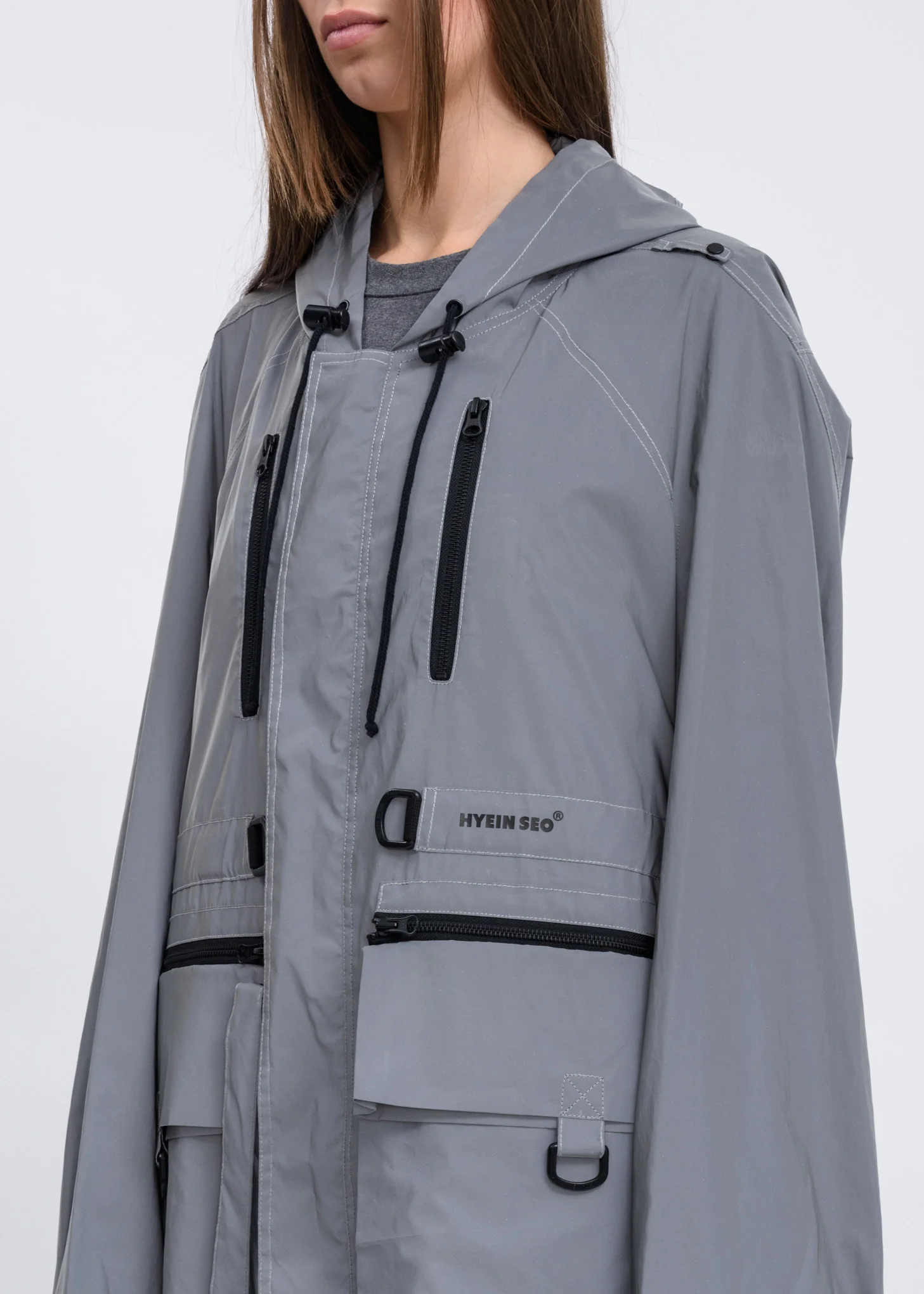 Silver Reflective Anorak With Detachable Bag - Image 3