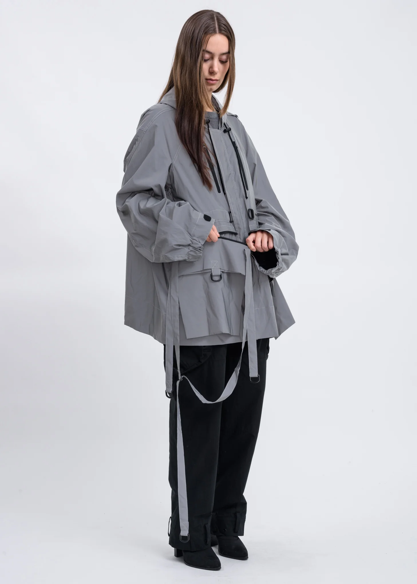 Silver Reflective Anorak With Detachable Bag - Image 5