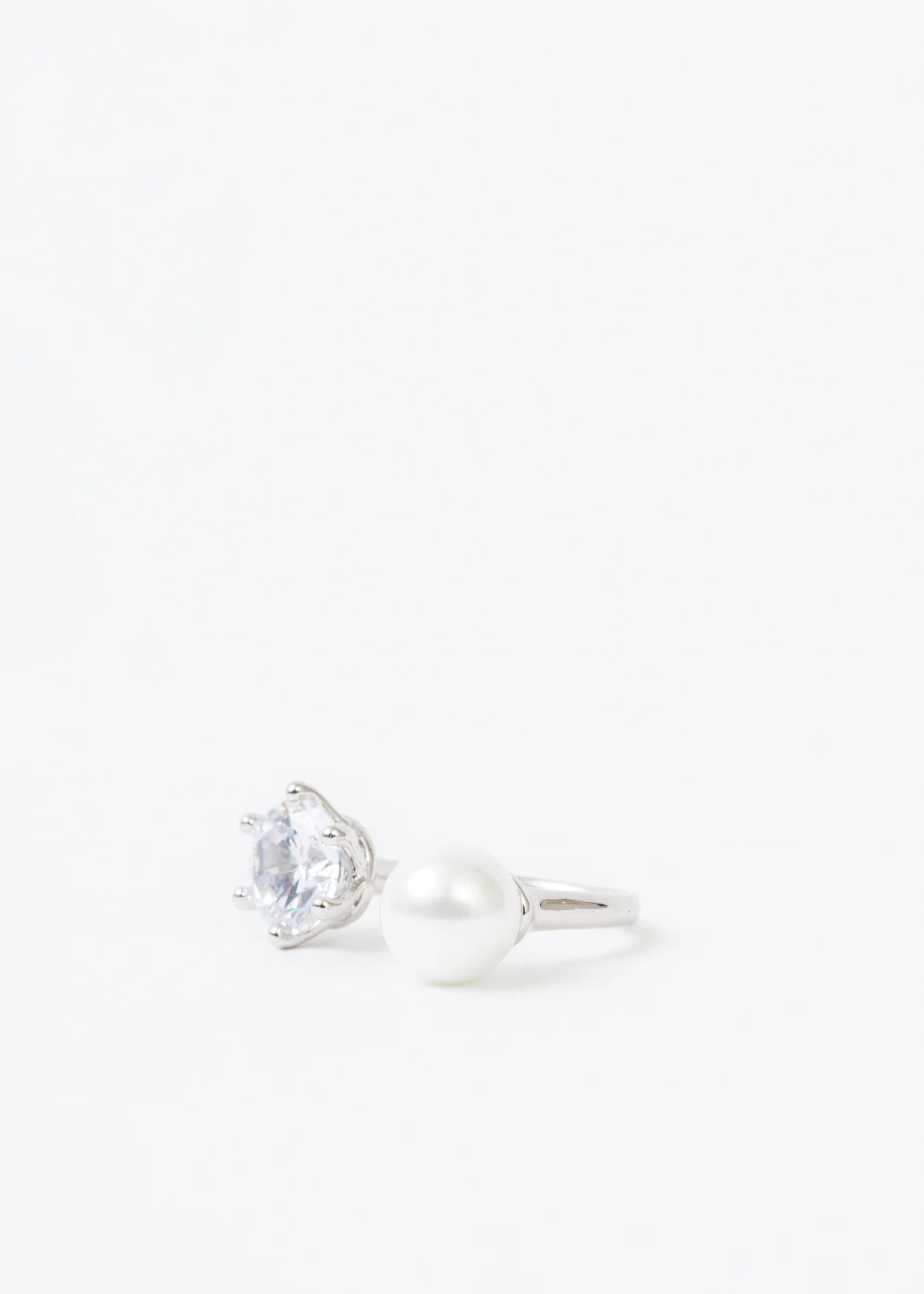 Silver Rhinestone And Pear LIULIl Ring