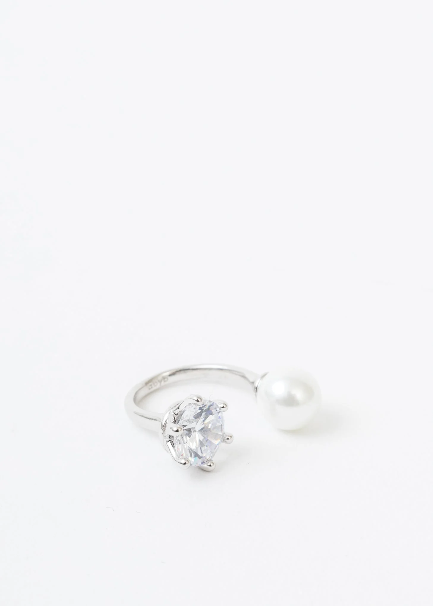 Silver Rhinestone And Pear LIULIl Ring - Image 3