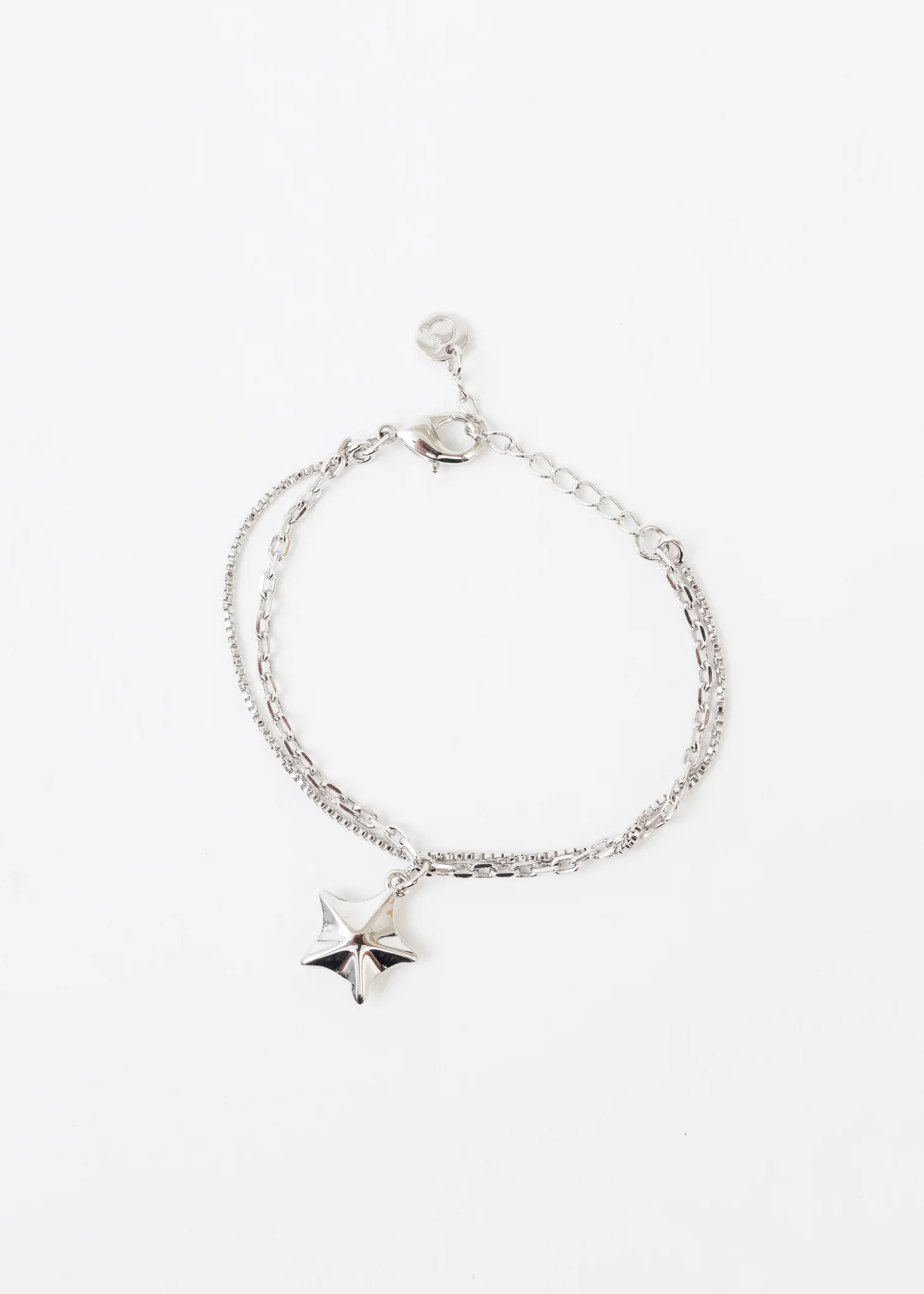 Silver Rhinestone And Star Bracelet
