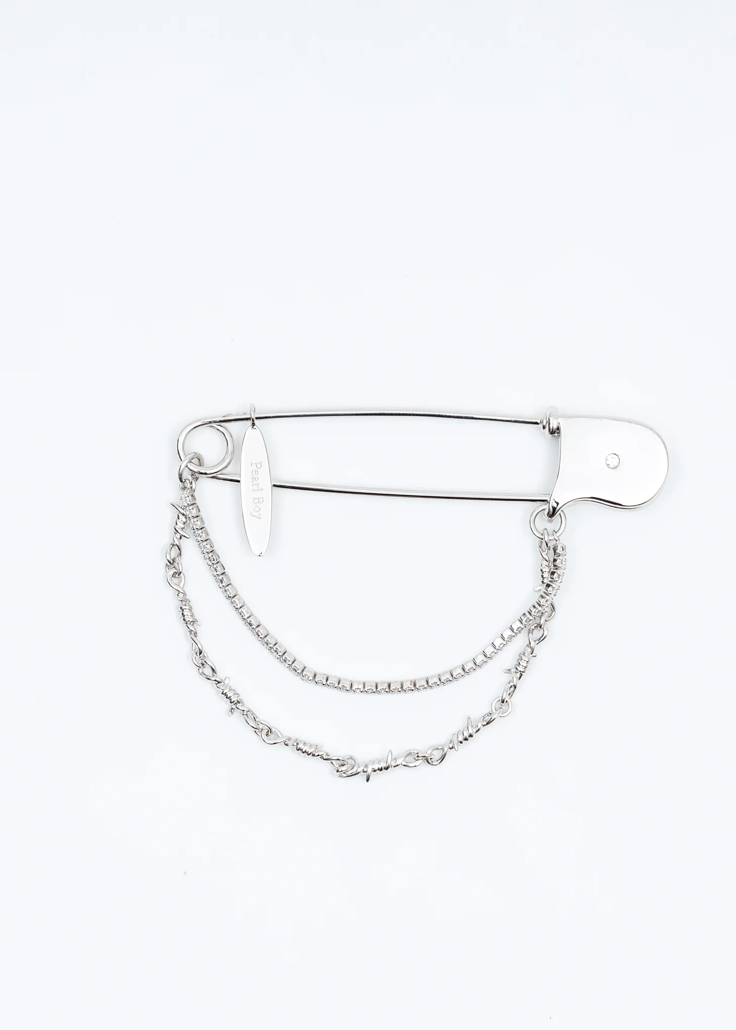 Silver Rhinestone Brooch