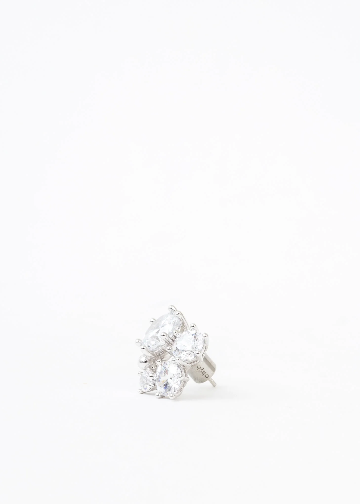 Silver Rhinestone Fireworks  Earring  - Single - Image 4