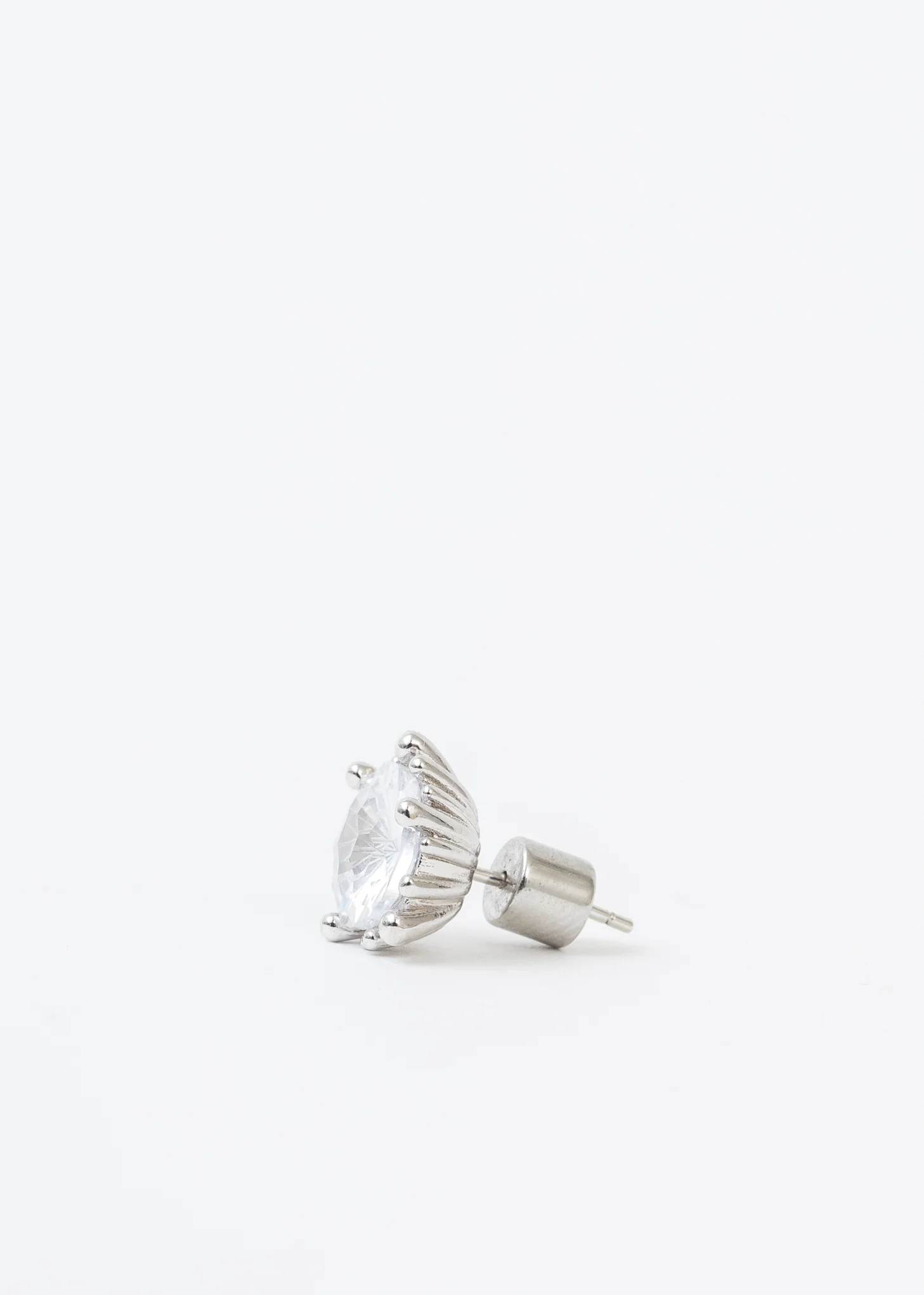 Silver Rhinestone Snow Earring  - Single - Image 4