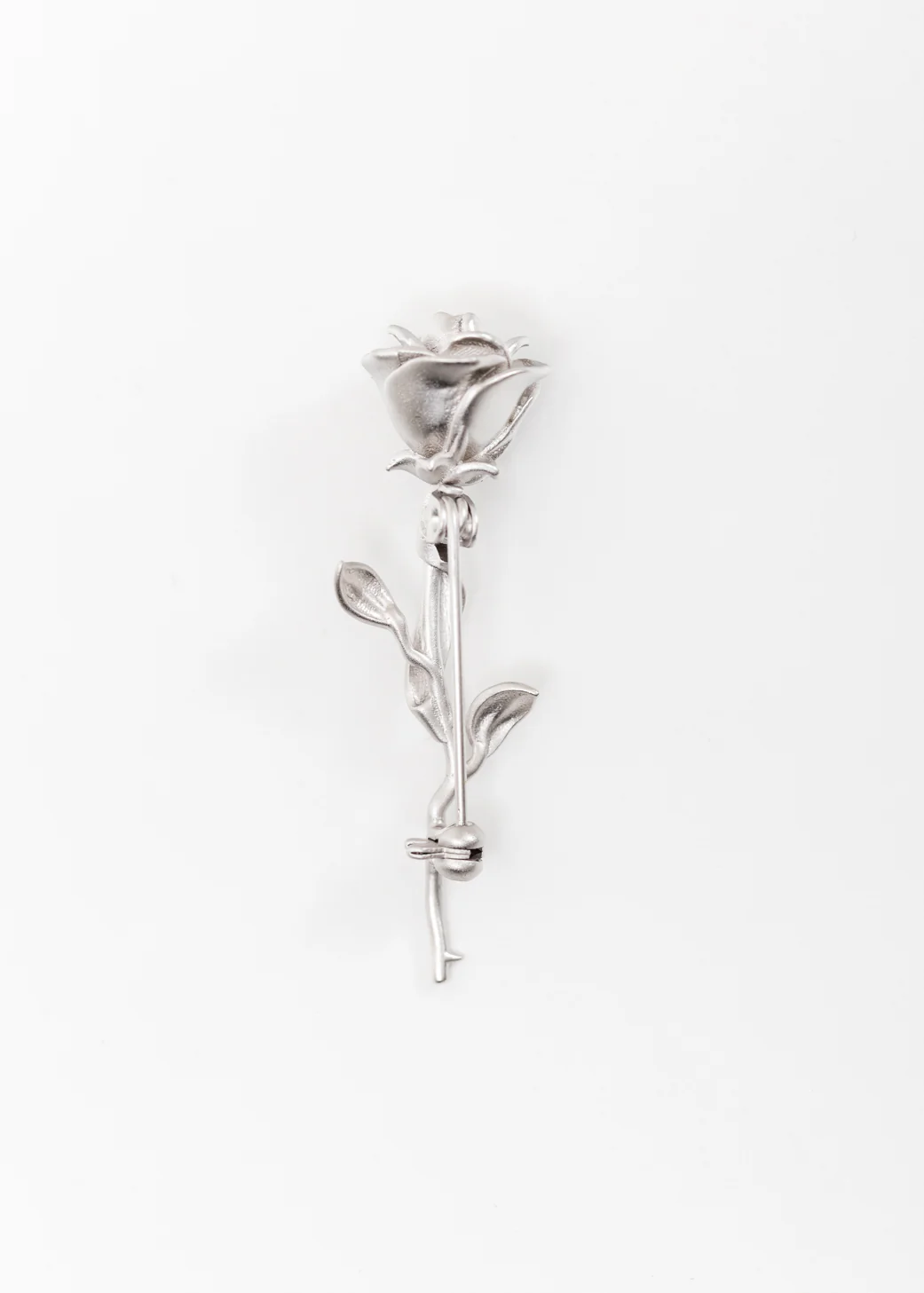 Silver Rose Brooch - Image 3