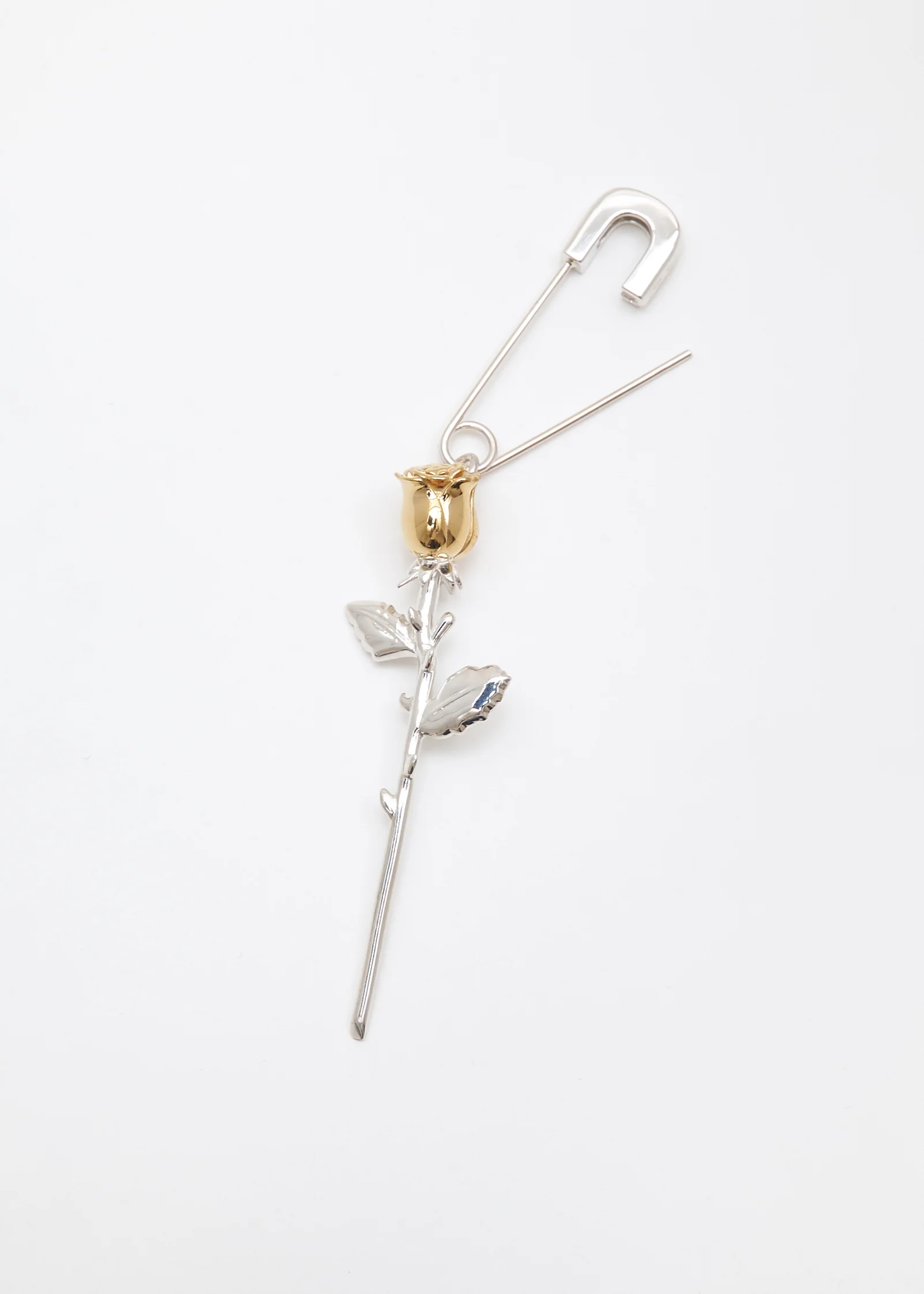 Silver Rose Charm Earring - Image 2