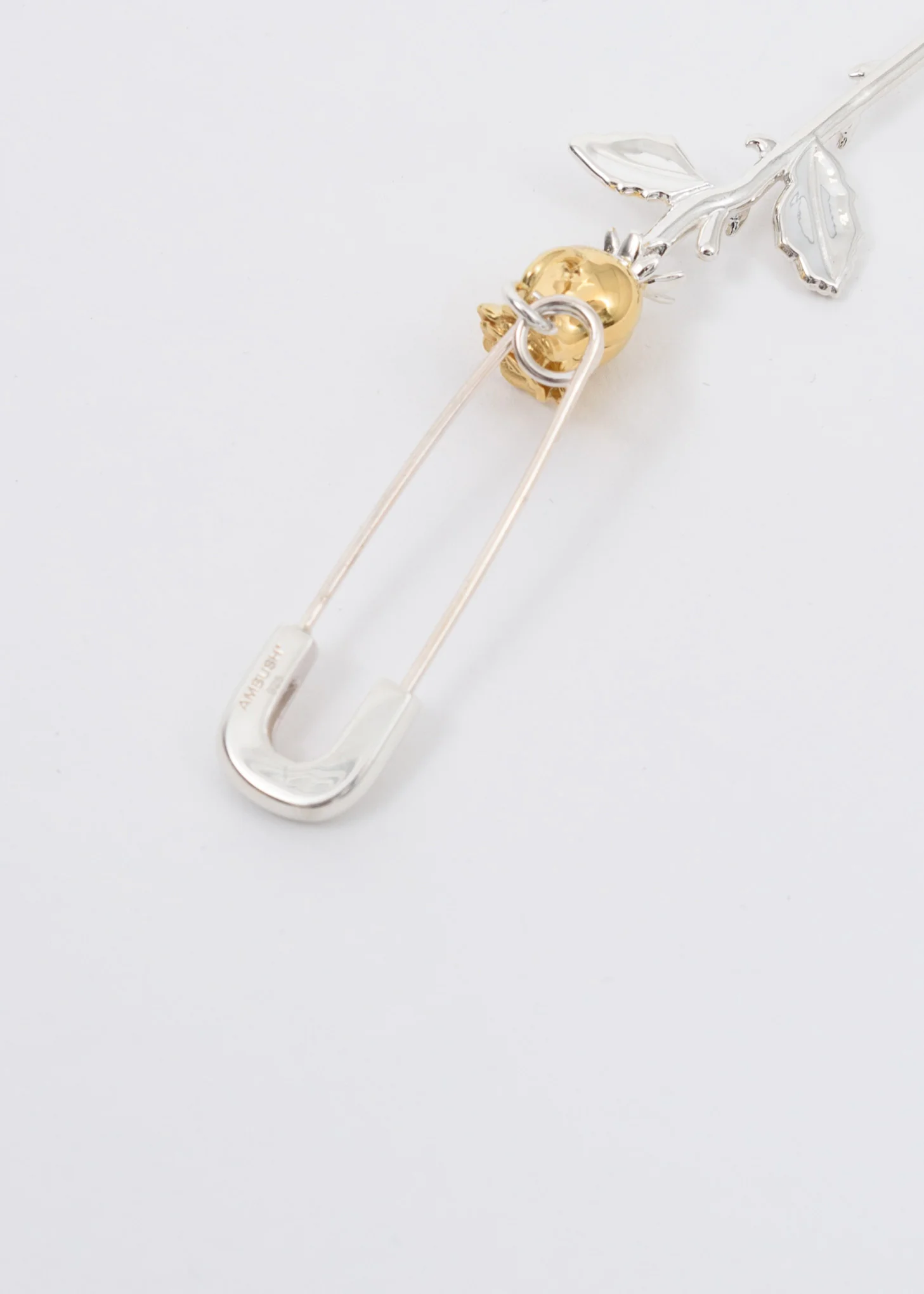 Silver Rose Charm Earring - Image 2