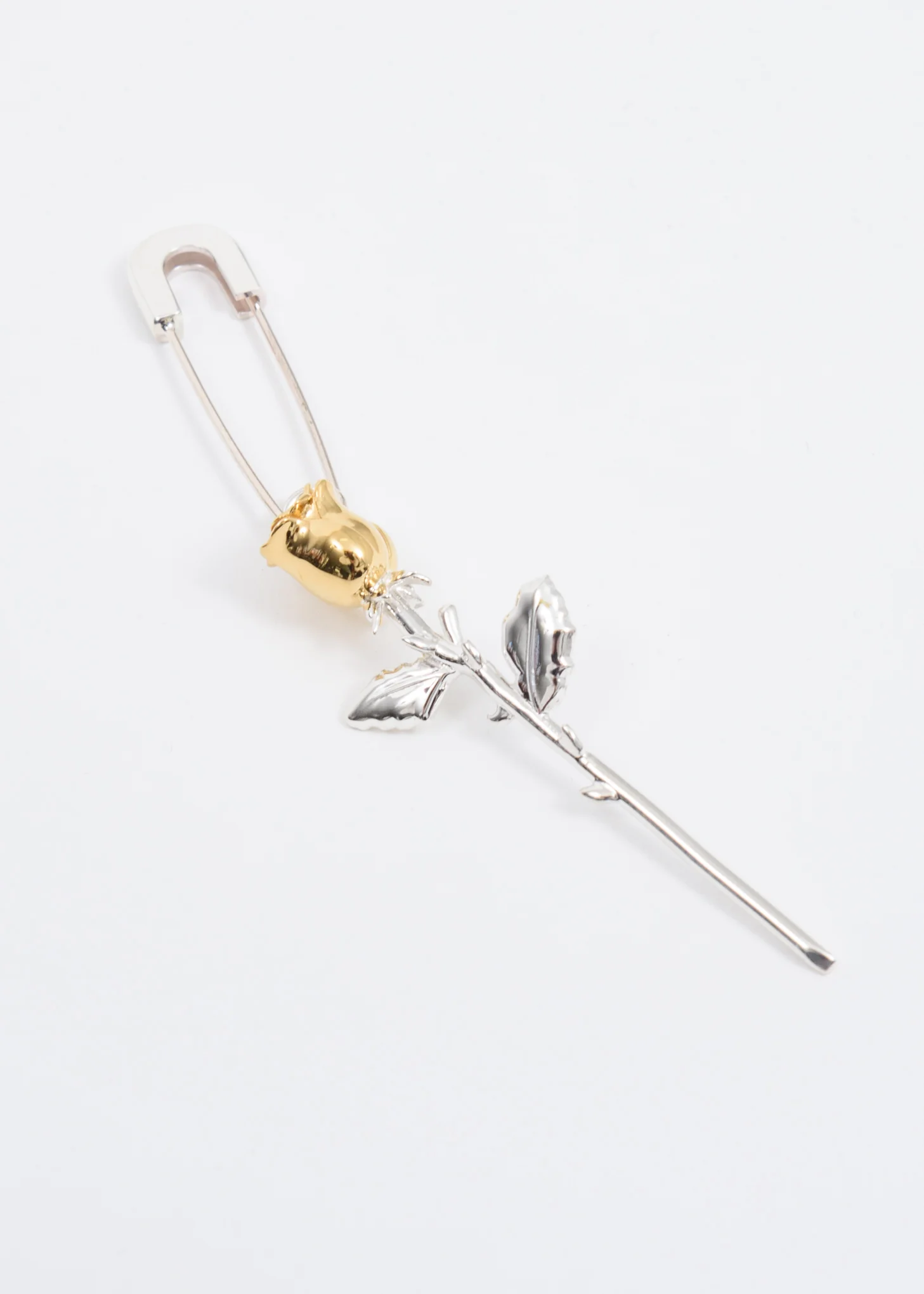 Silver Rose Charm Earring - Image 4