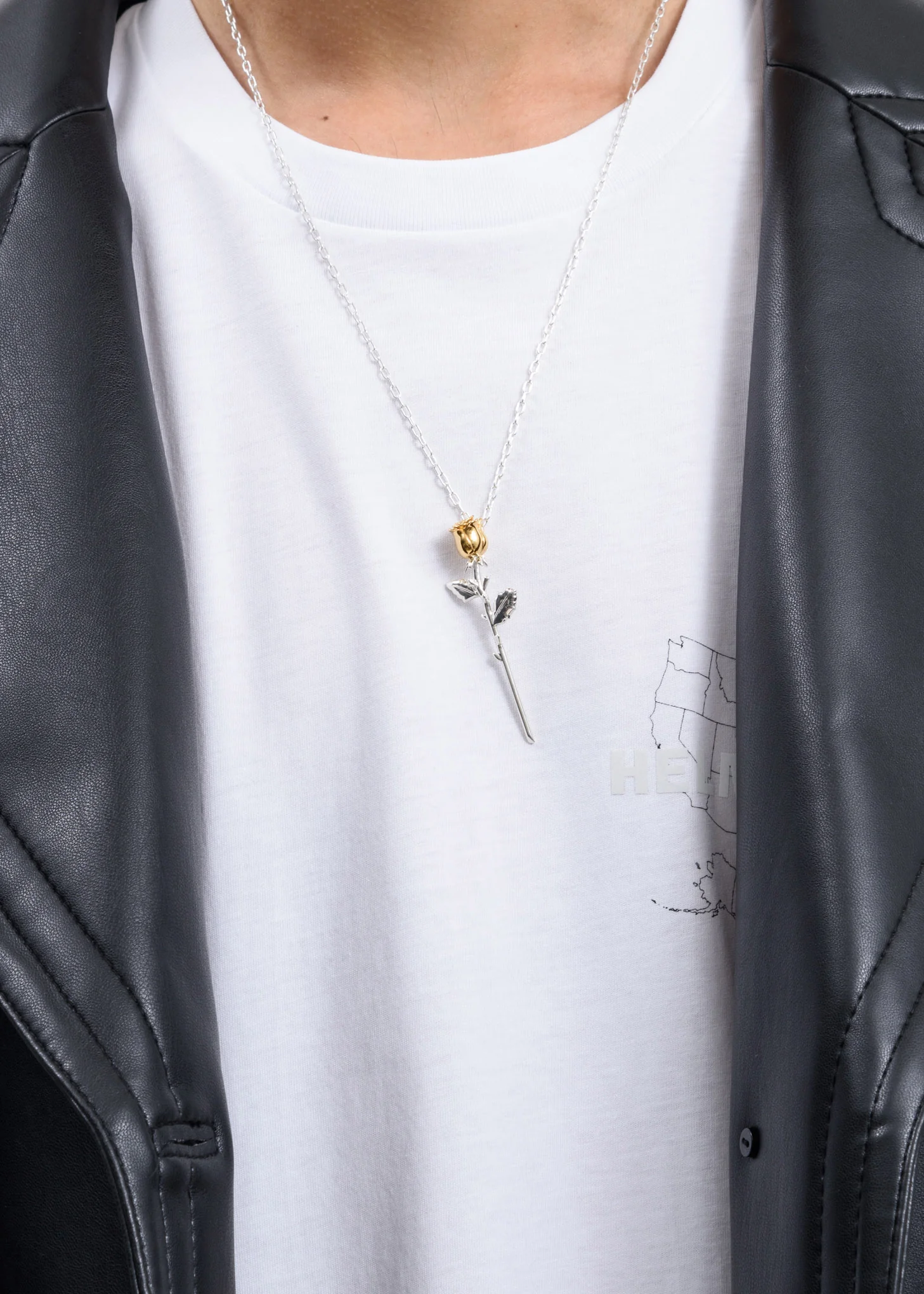 Silver Rose Charm Necklace - Image 3
