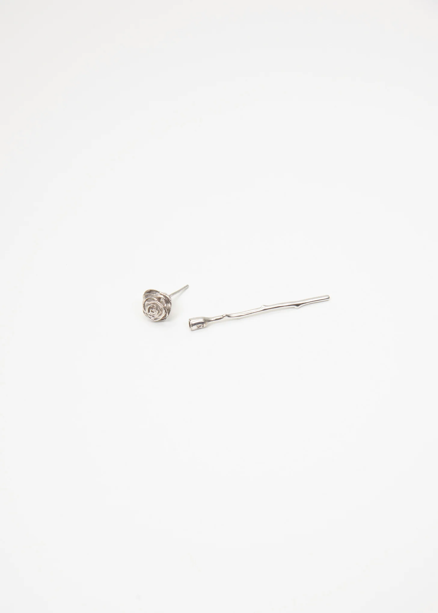 Silver Rose Earring - Image 3