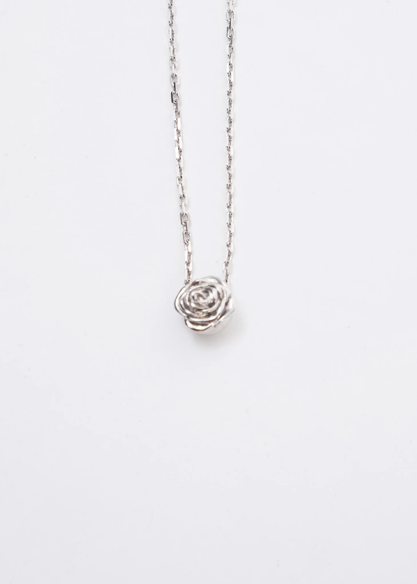 Silver Rose Necklace - Image 4