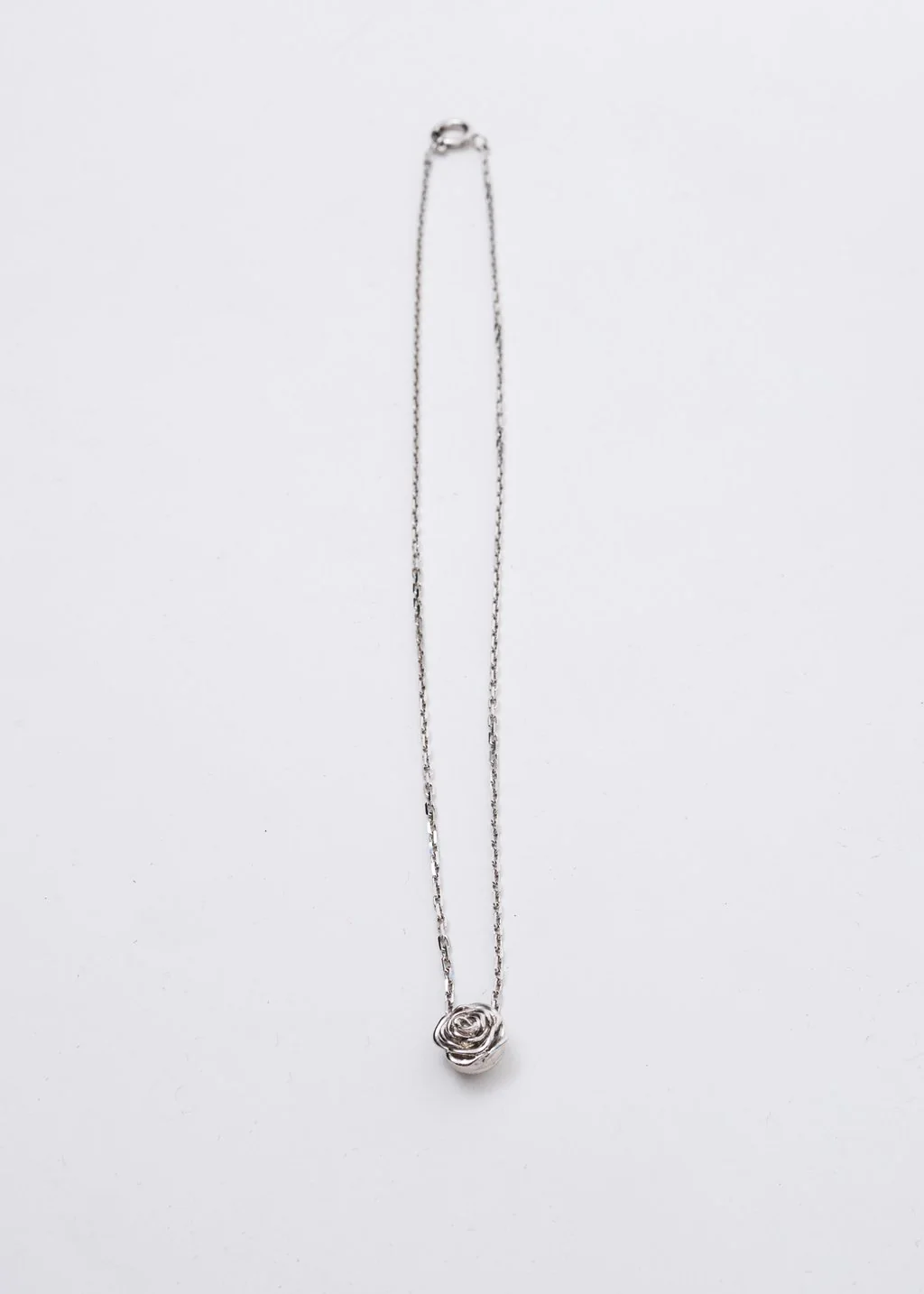 Silver Rose Necklace