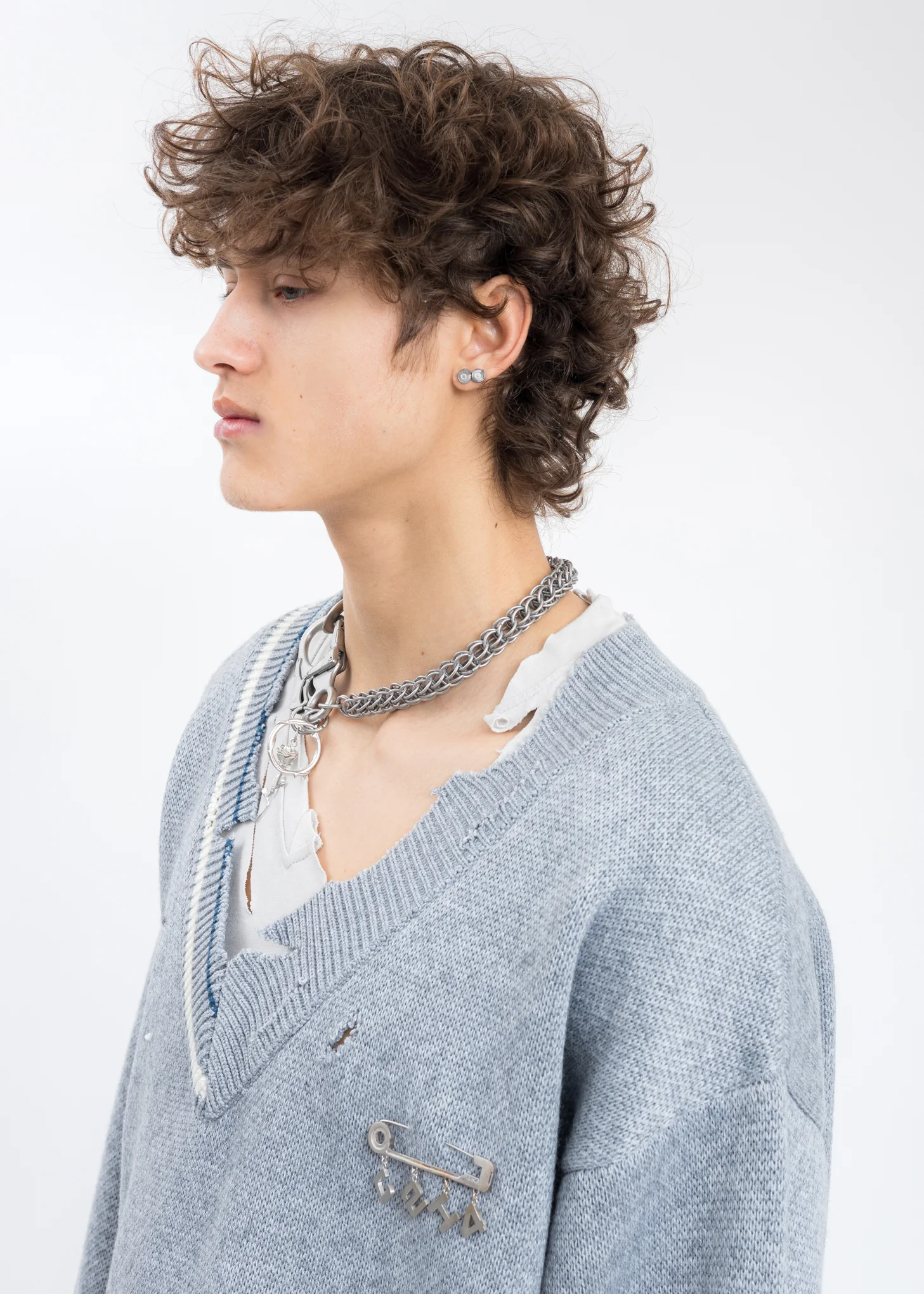 Silver Roses and Thorns Chain - Image 4