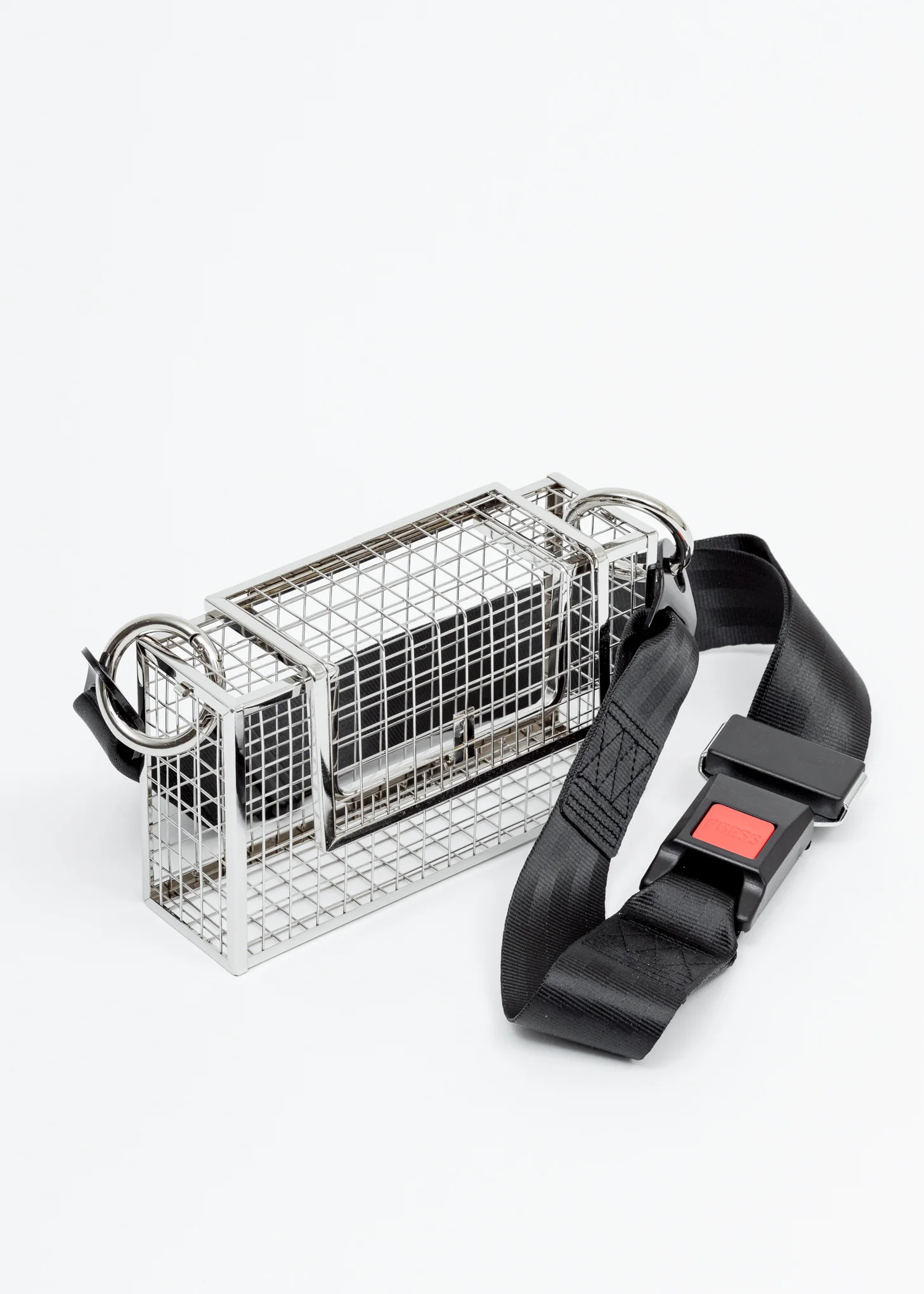 Silver Seatbelt Chapter Bag