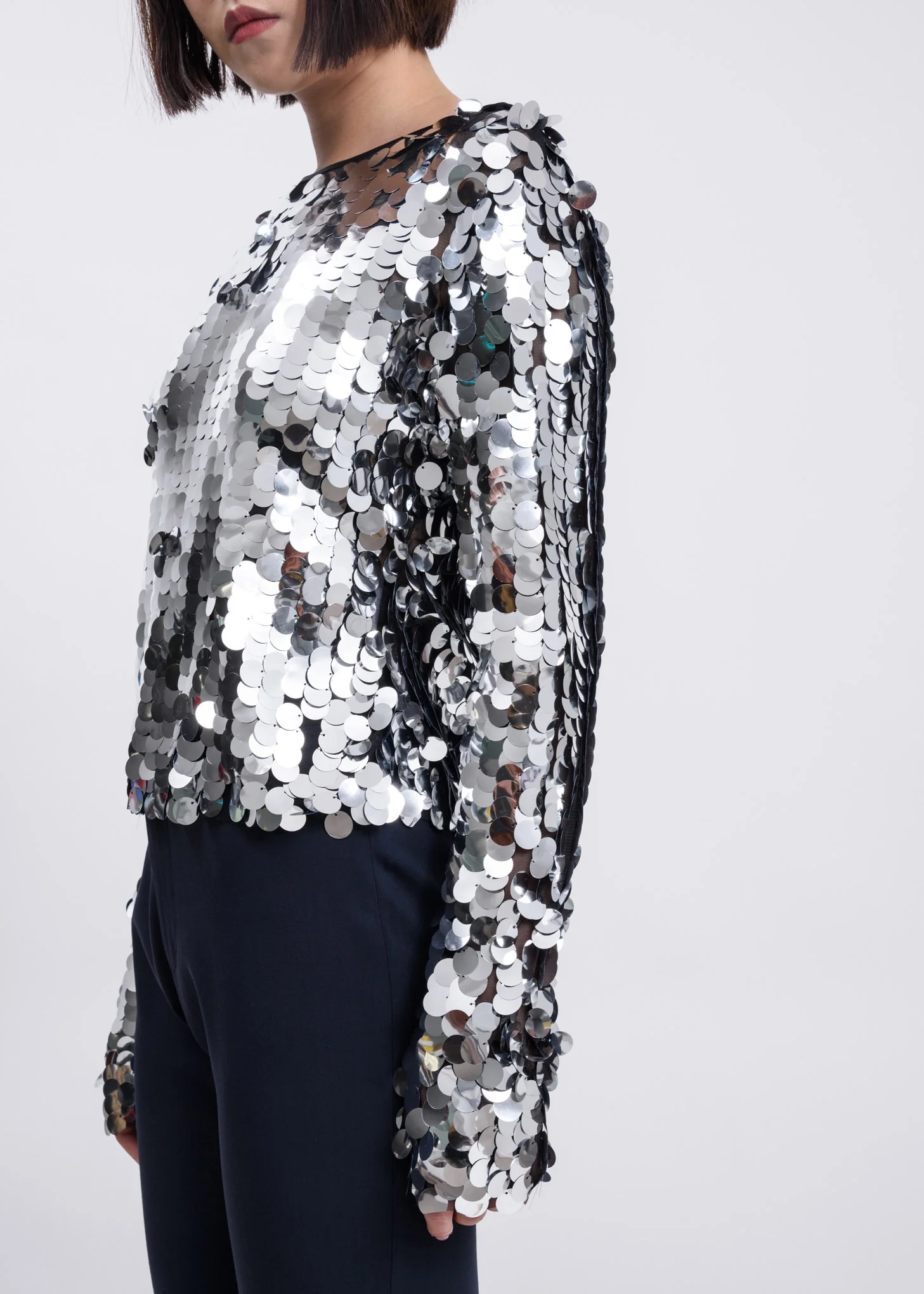 Silver Sequin T-Shirt - Image 2