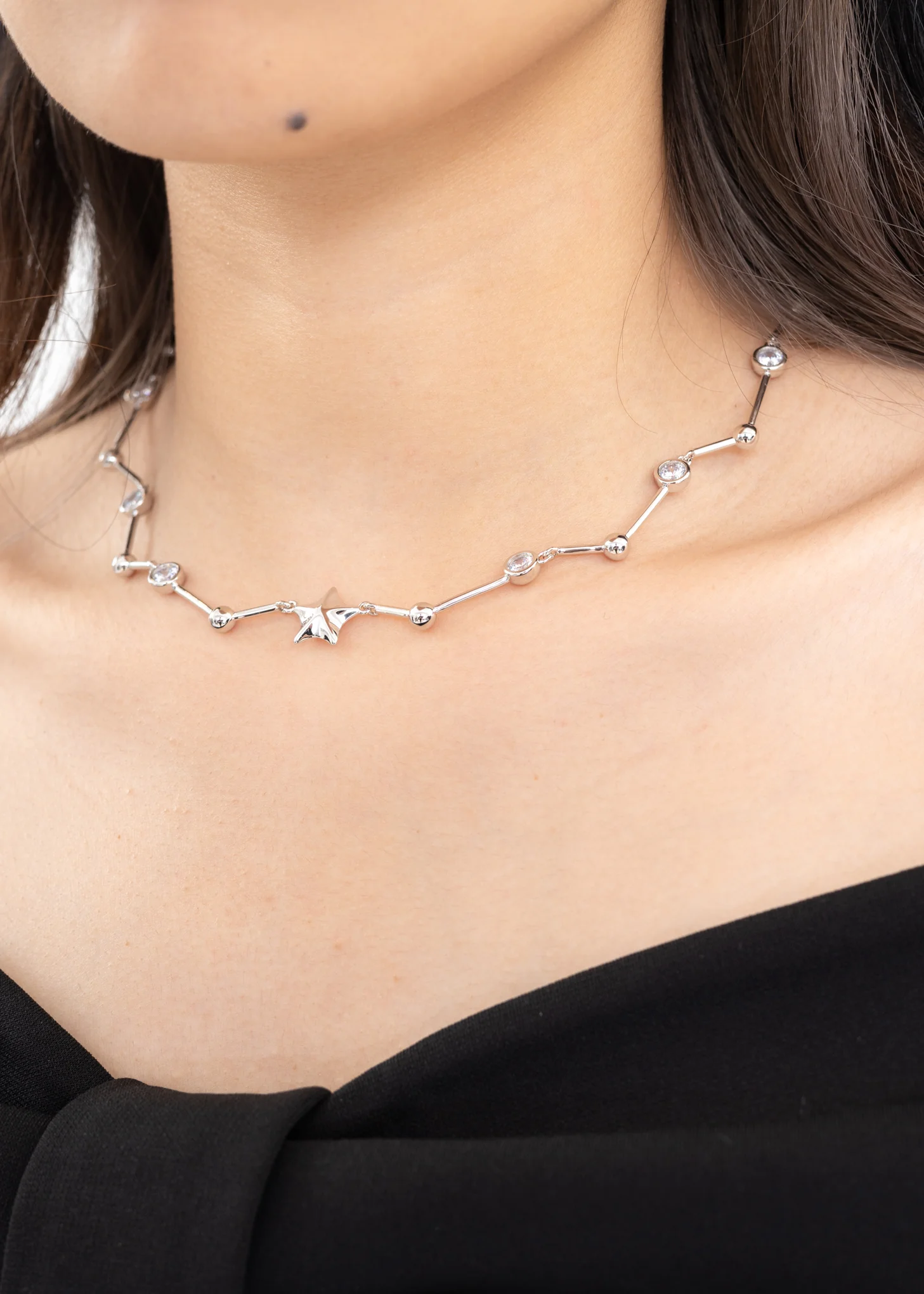 Silver Shooting  Stars Necklace - Image 2