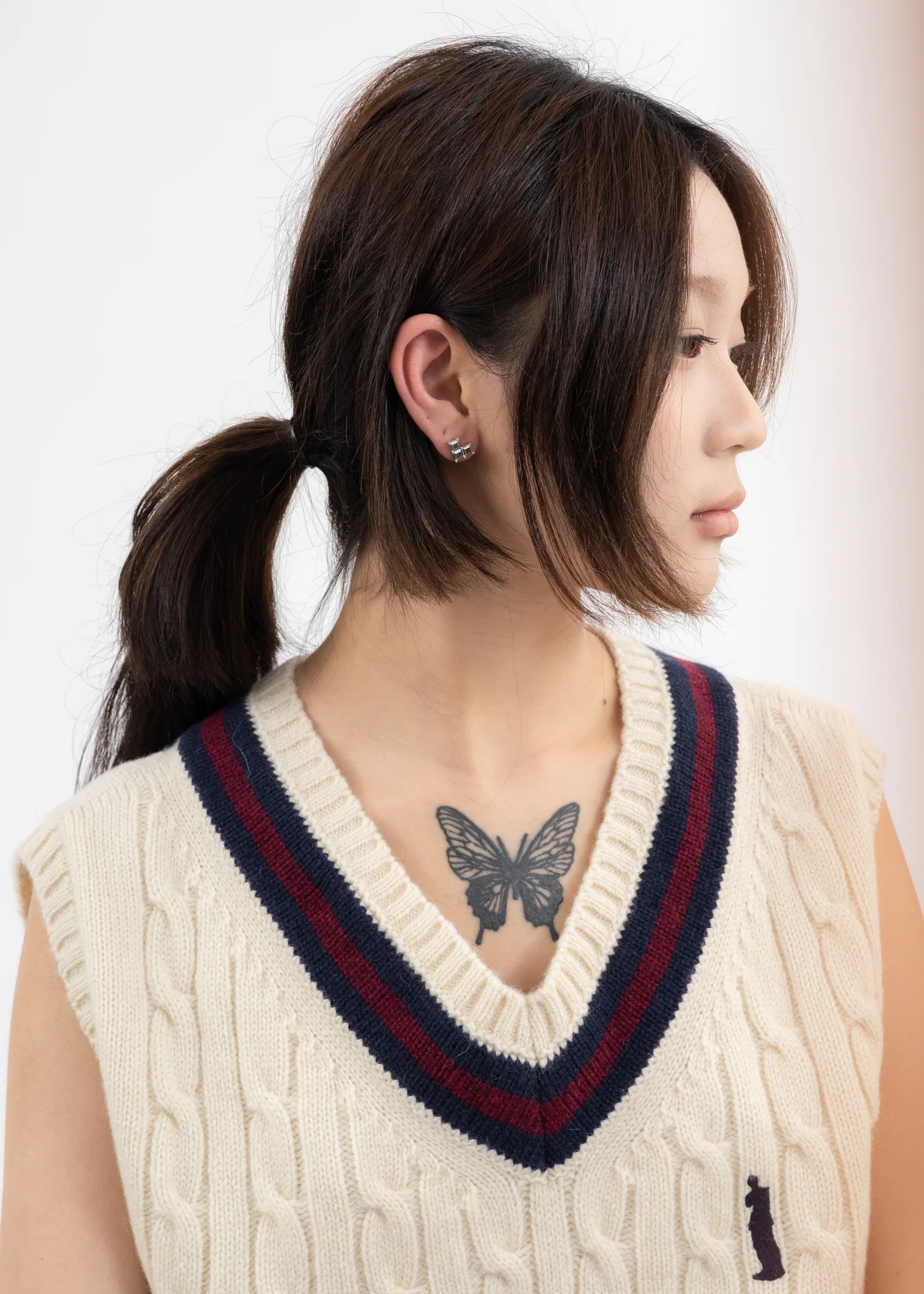 Silver Single Heart Earring - Single - Image 2