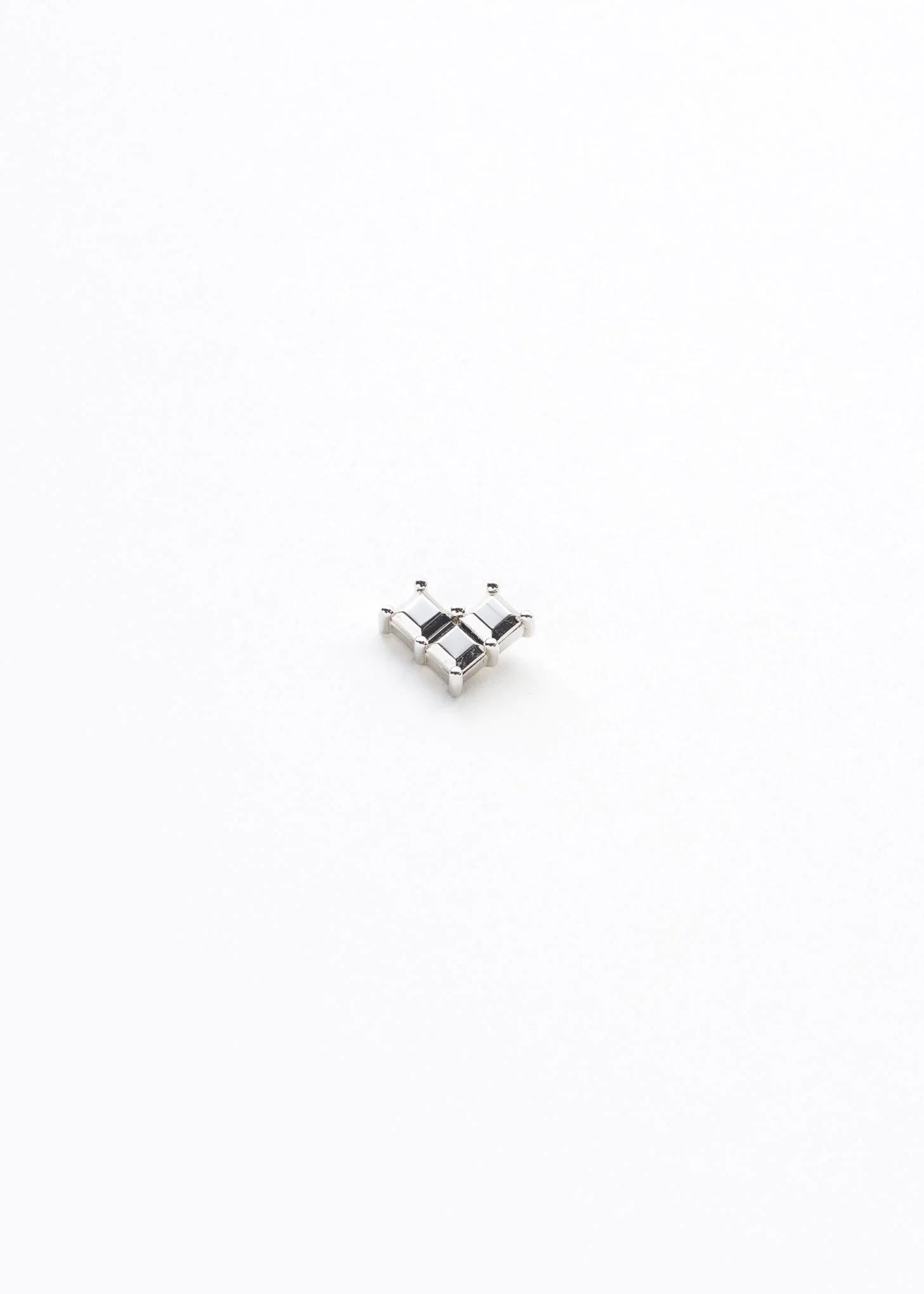 Silver Single Heart Earring - Single - Image 6