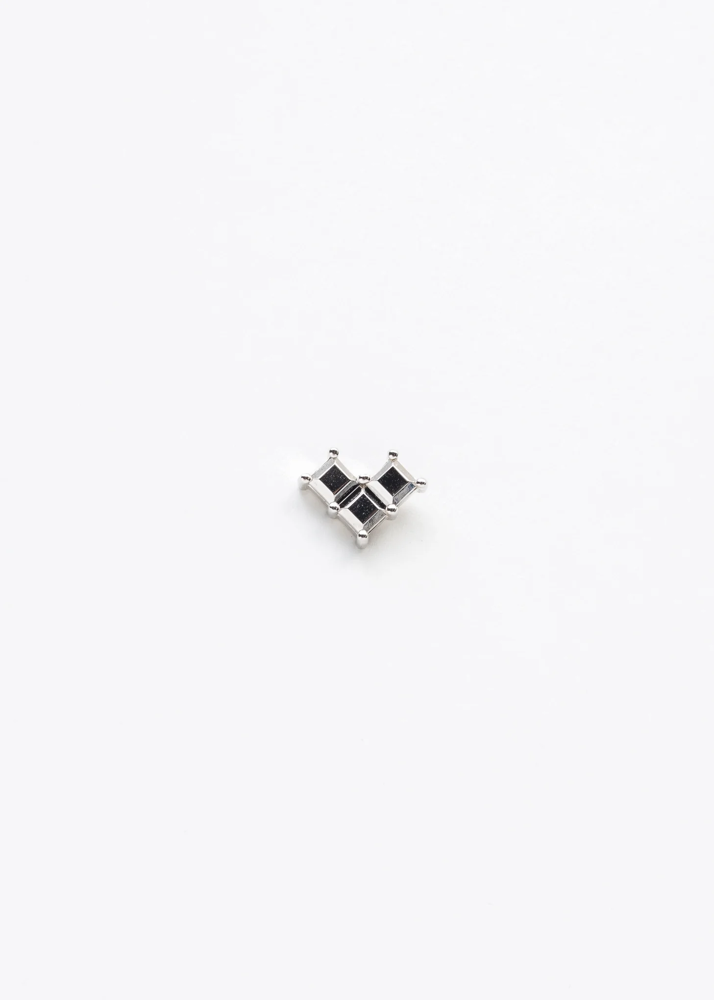 Silver Single Heart Earring - Single