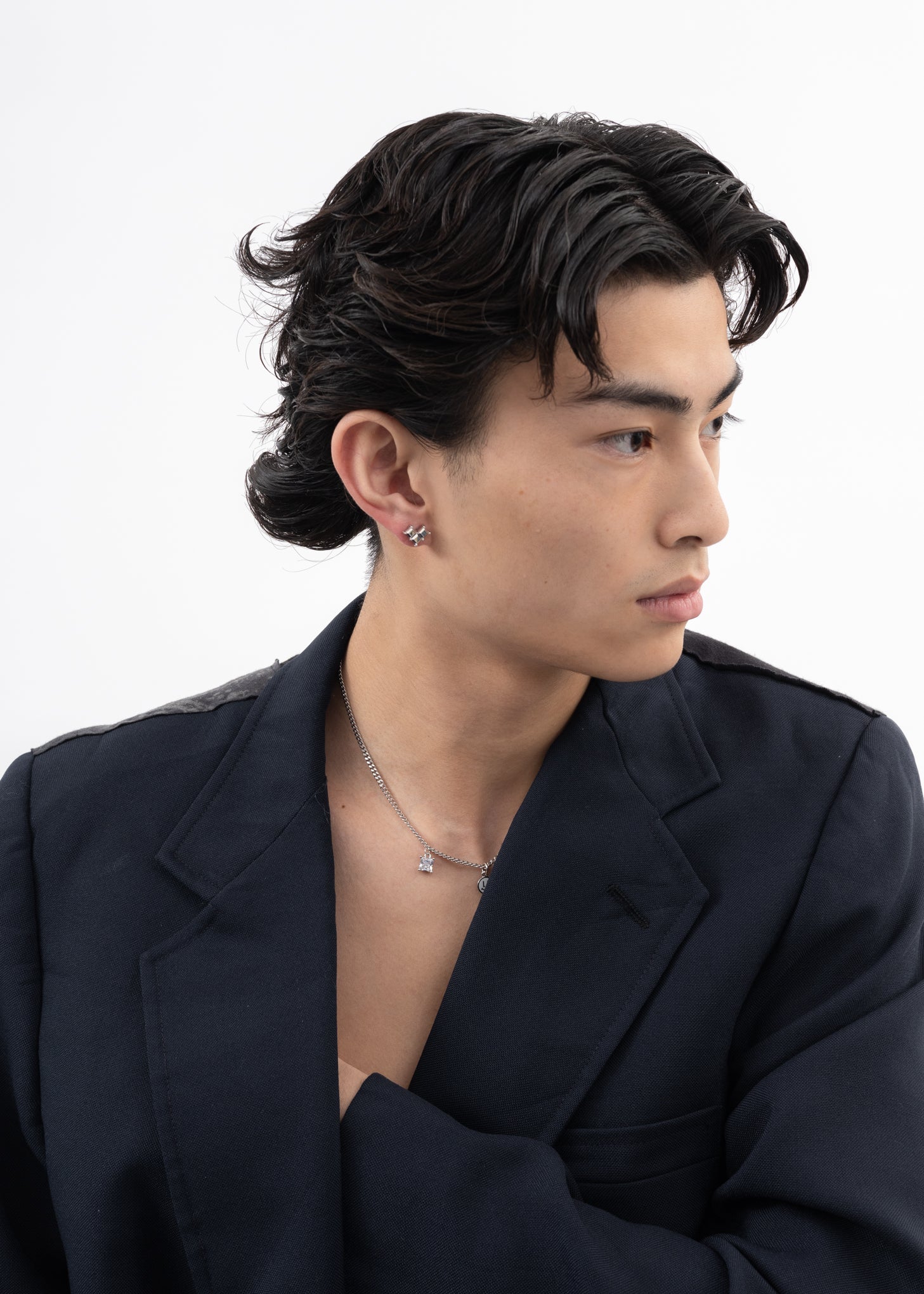 Silver Single Heart Earring - Single - Image 2