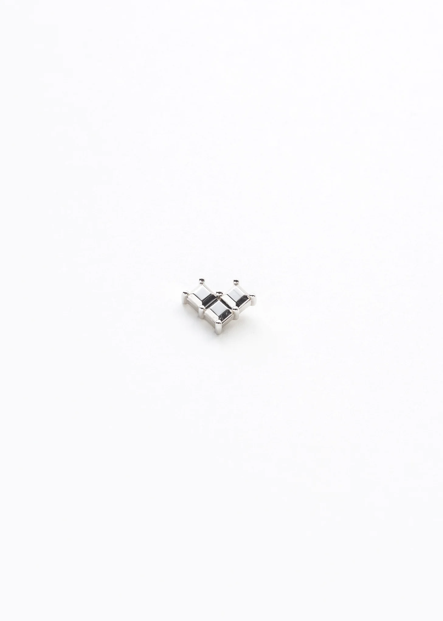 Silver Single Heart Earring - Single - Image 6