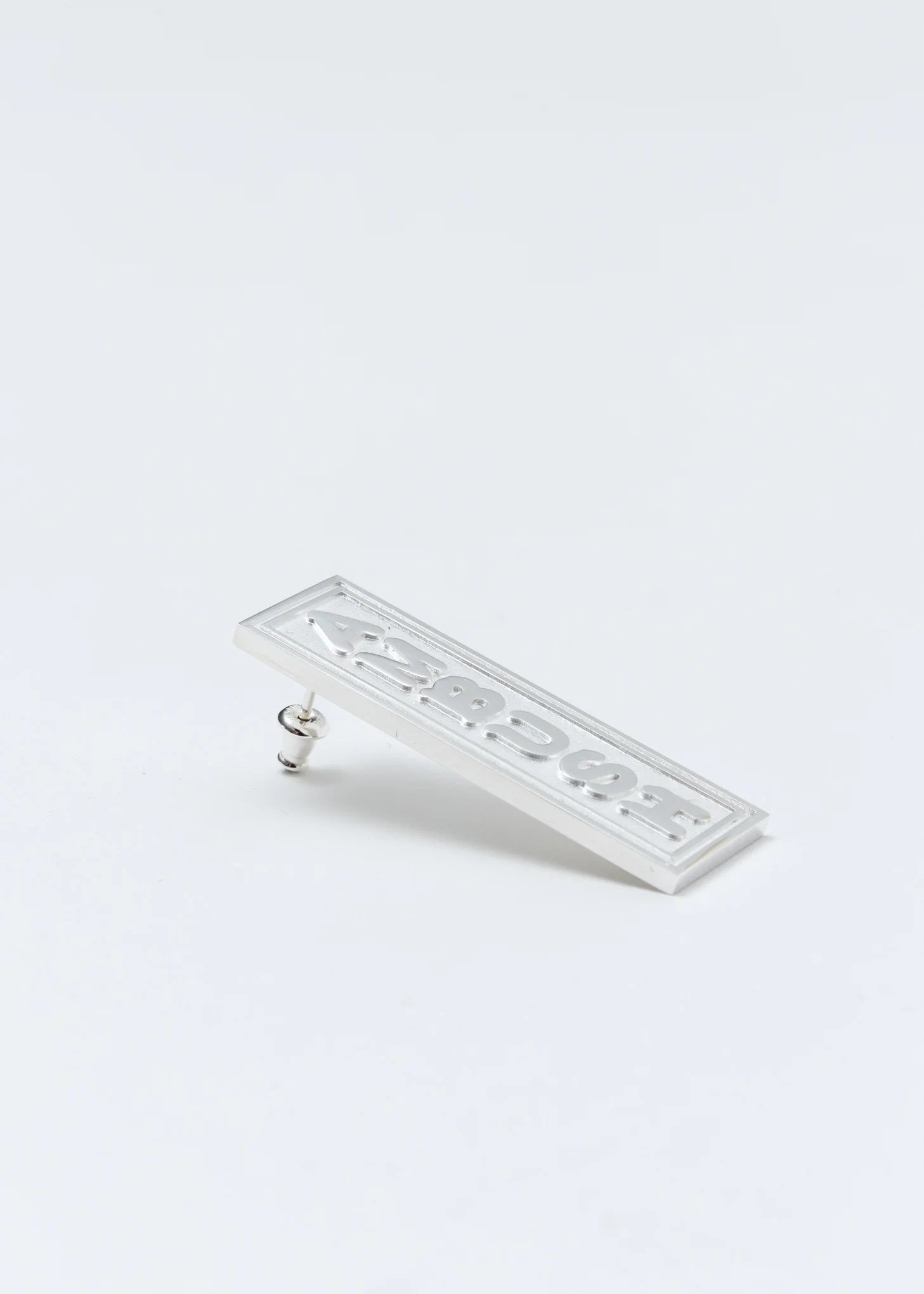 Silver Single Ofuda Earring - Image 3