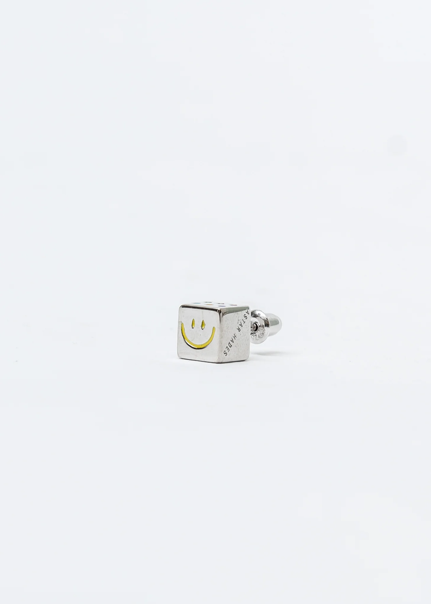 Silver Smile Face Earring (Single)