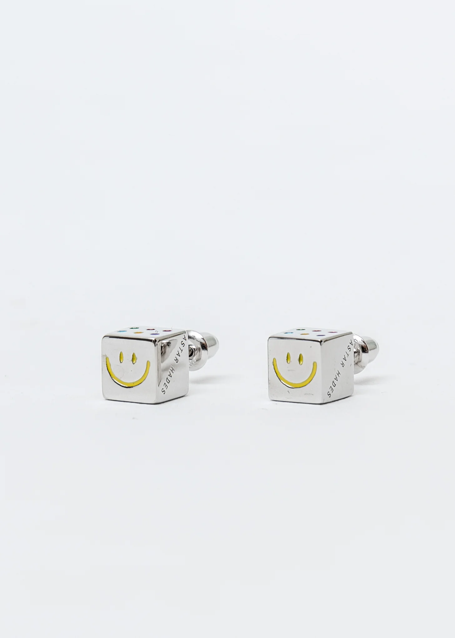 Silver Smile Face Earring (Single) - Image 3