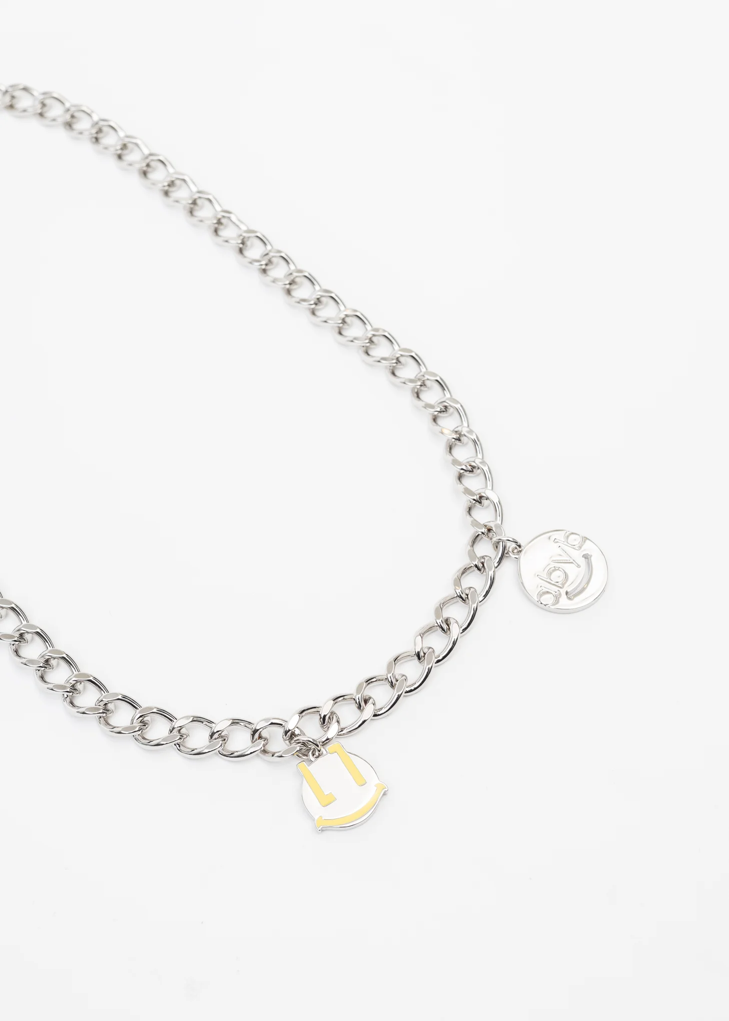 Silver Smily Face Necklace