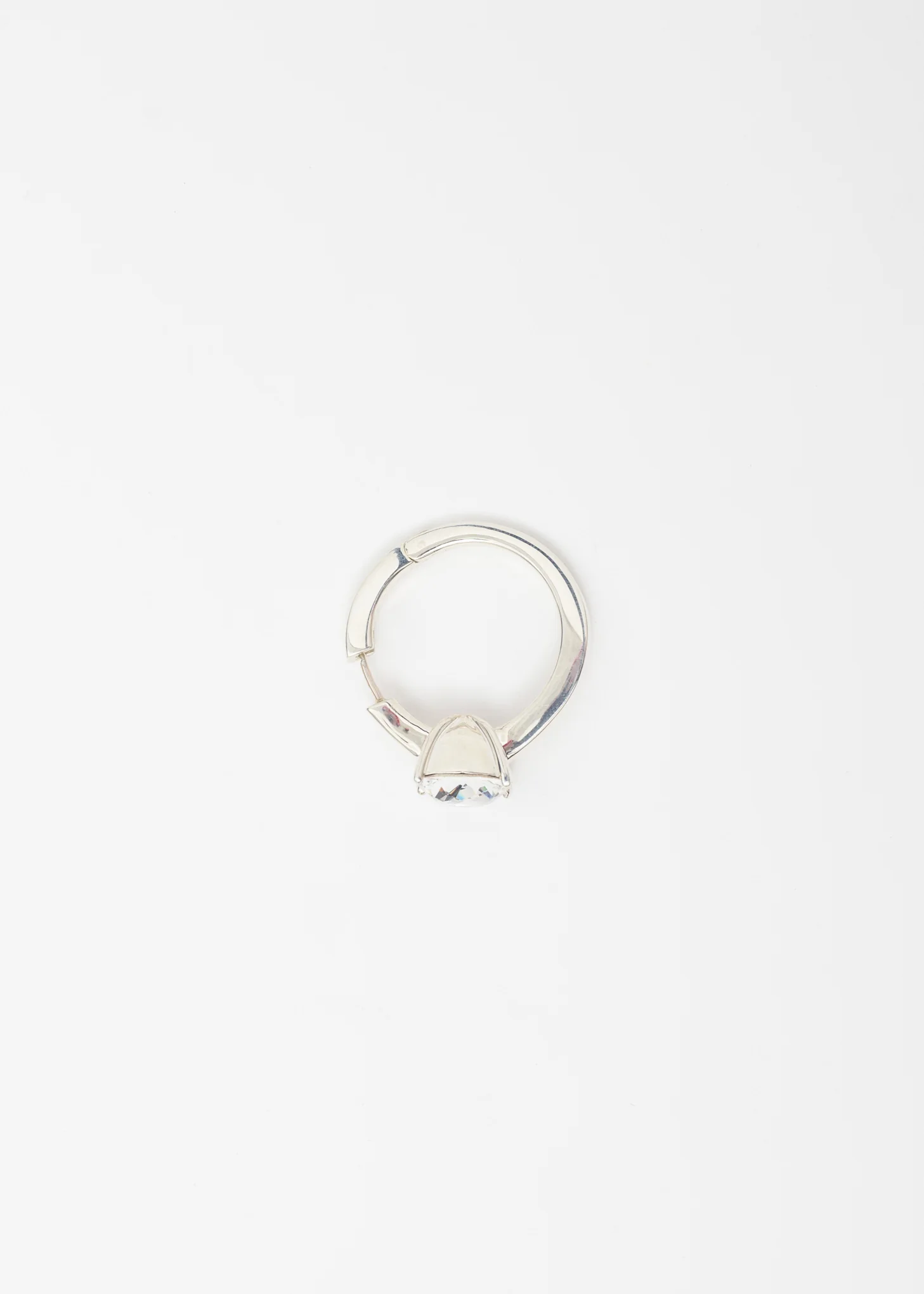 Silver Solitaire Earring