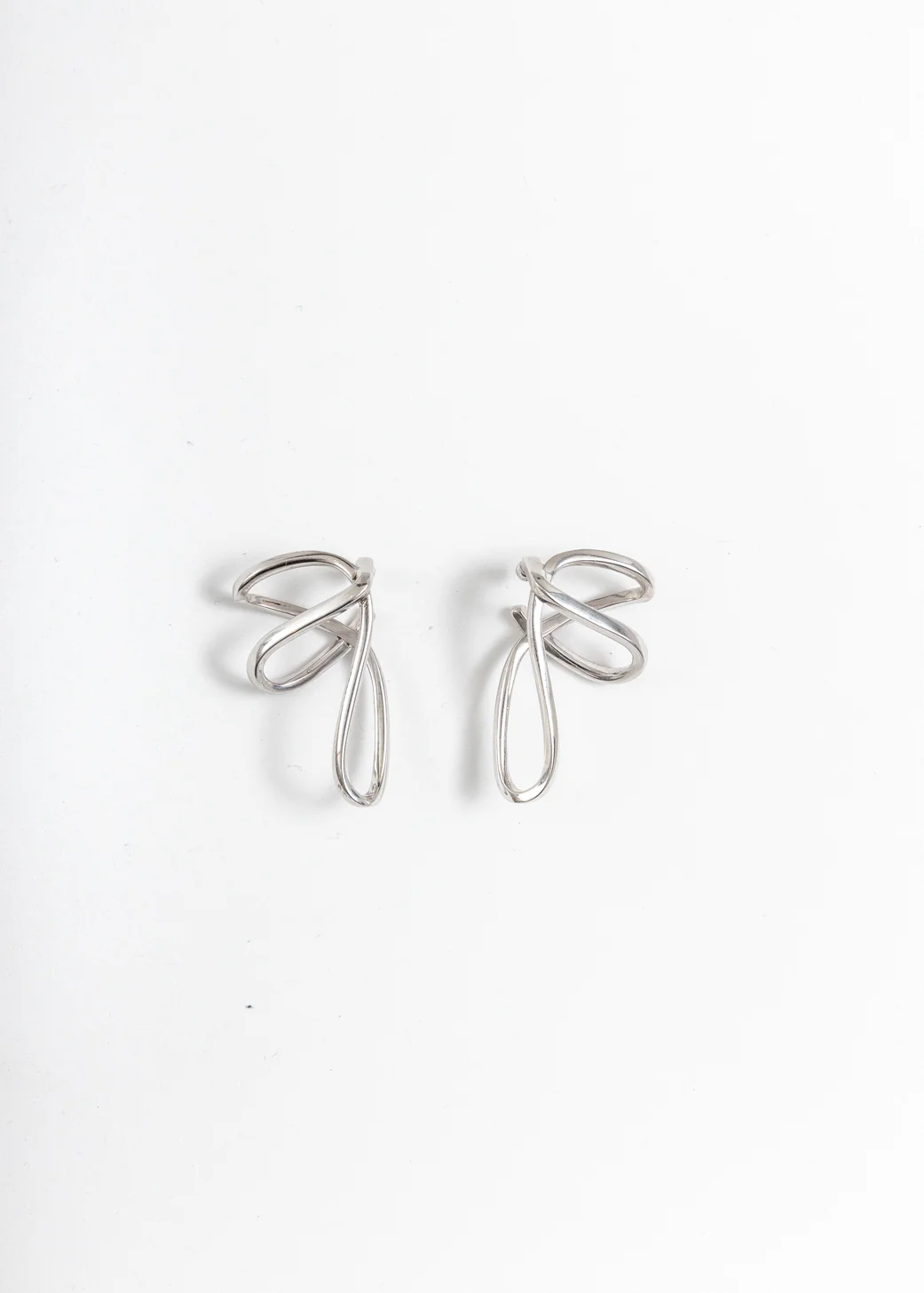 Silver Space Warp Ear Cuff