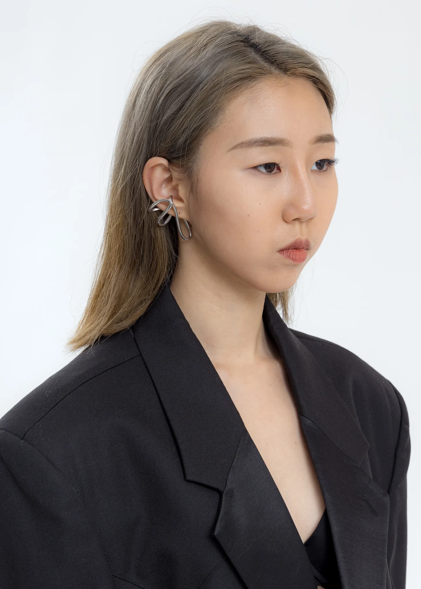 Silver Space Warp Ear Cuff - Image 4