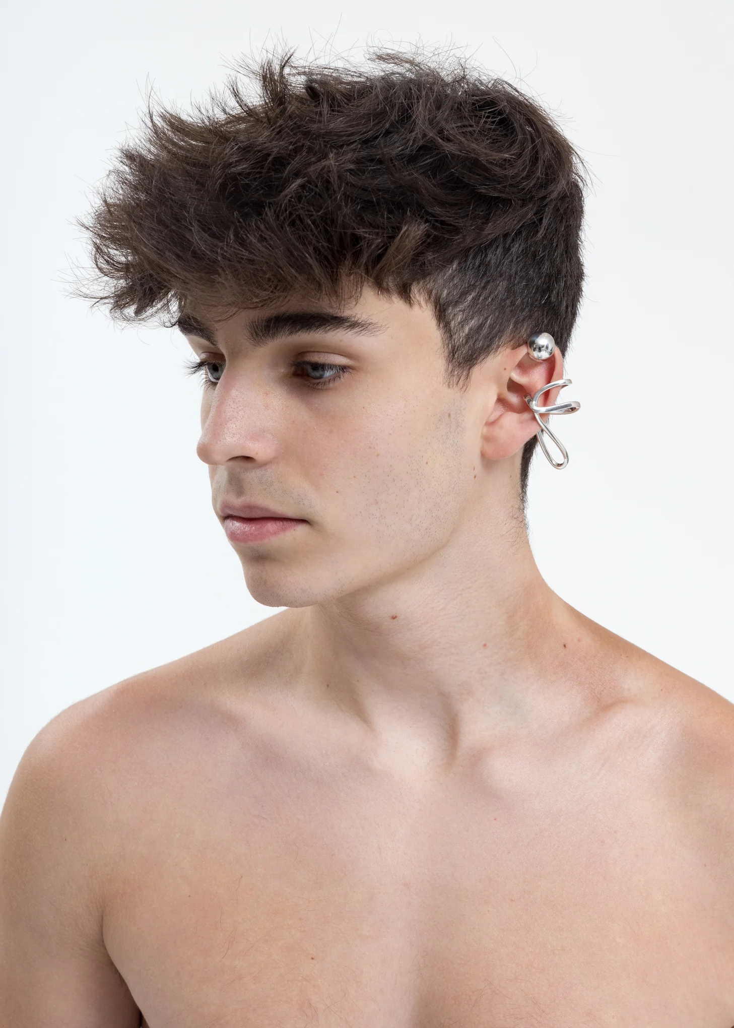 Silver Space Warp Ear Cuff - Image 2
