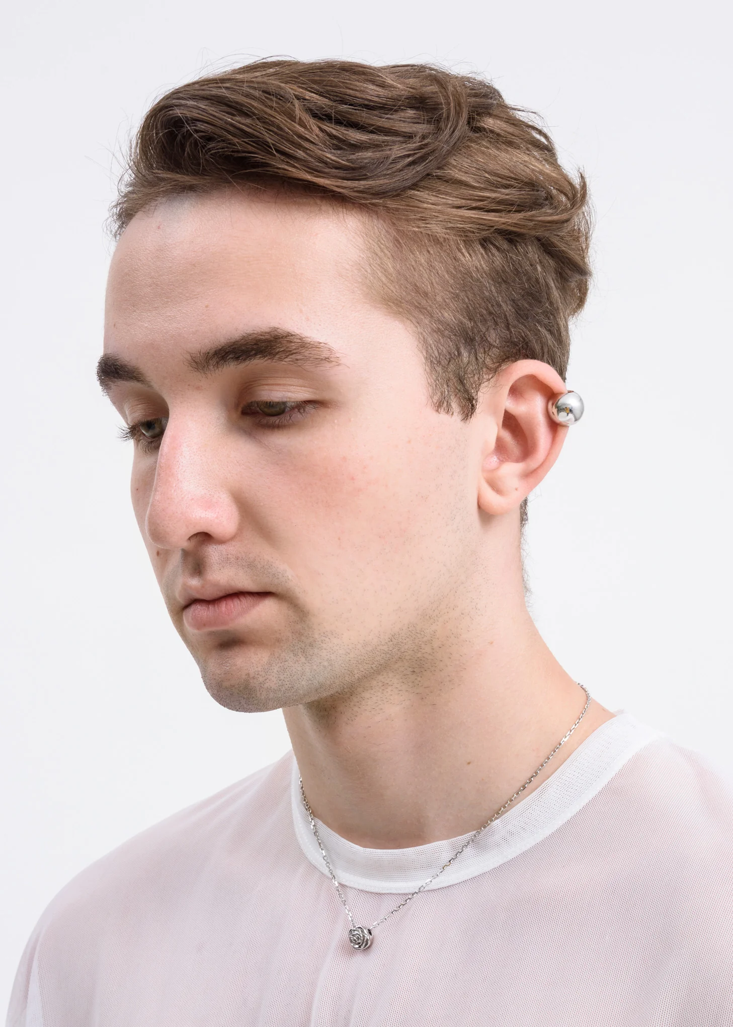 Silver Sphere 15 Ear Cuff - Image 2