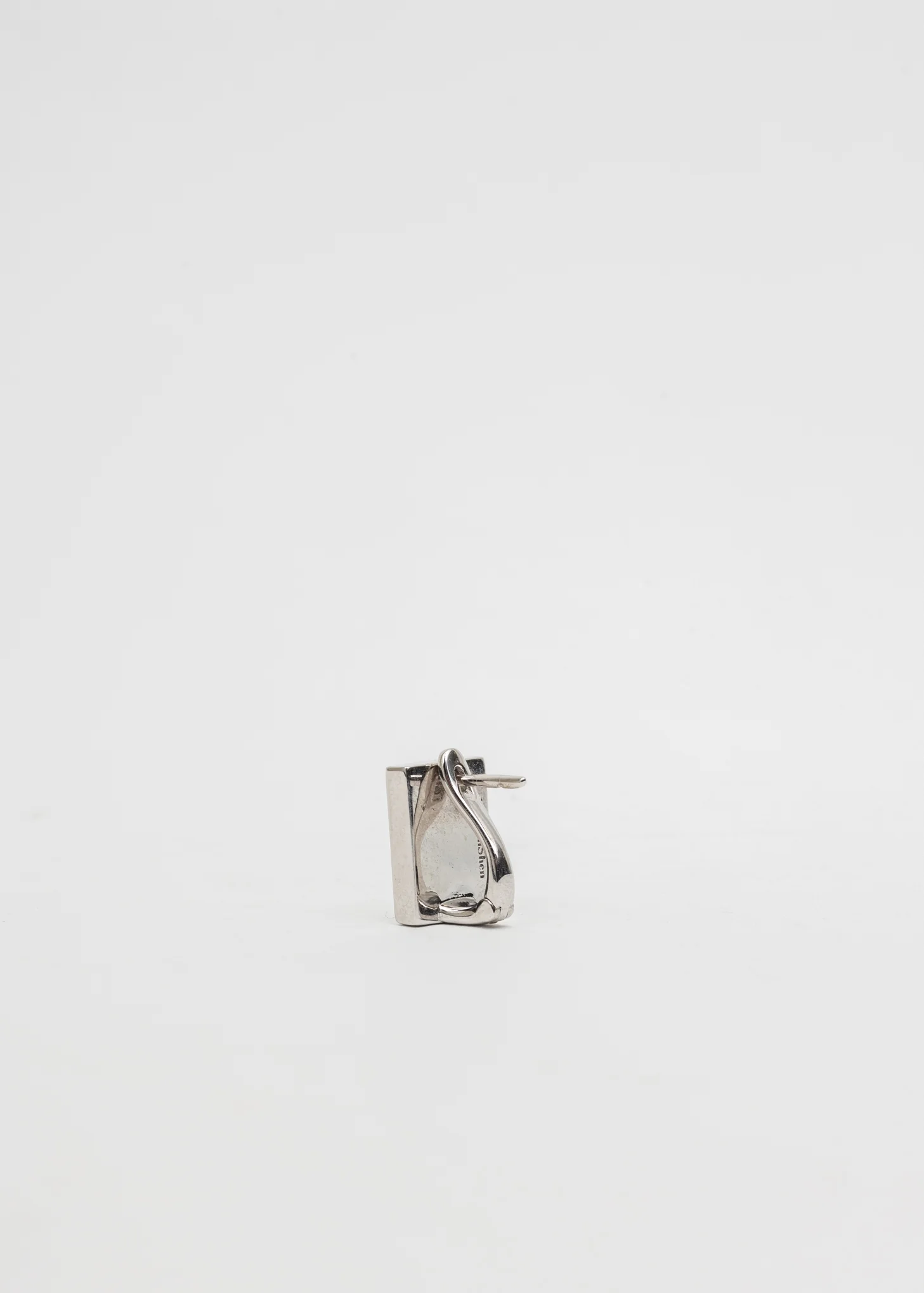 Silver Square Shell Earring - Image 4