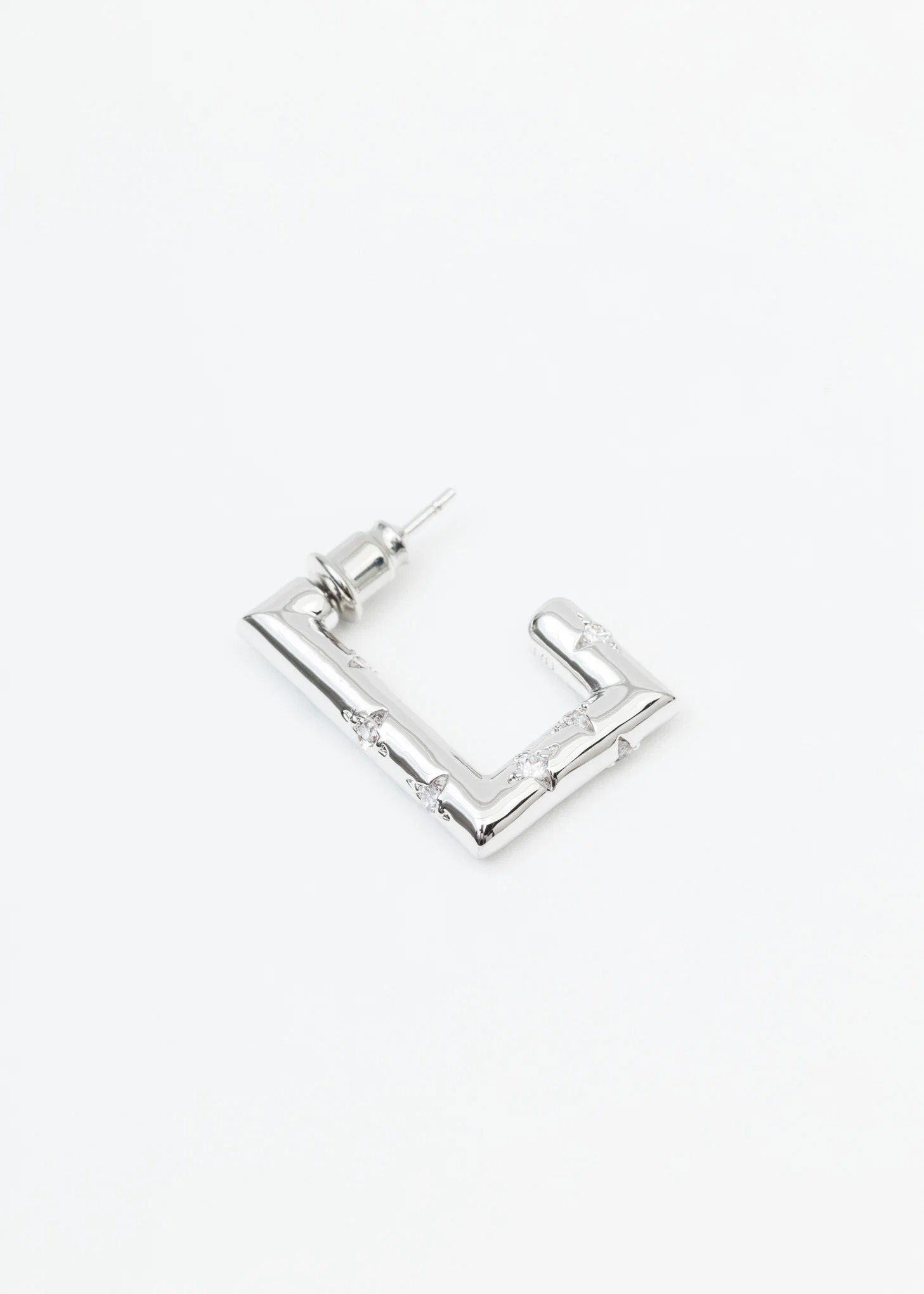 Silver STAR MOON Earring - Single - Image 4
