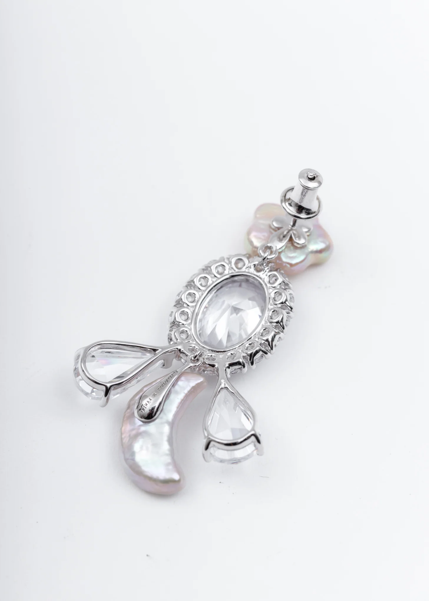 Silver Star and Moon Pearling Earring (Right) - Image 3