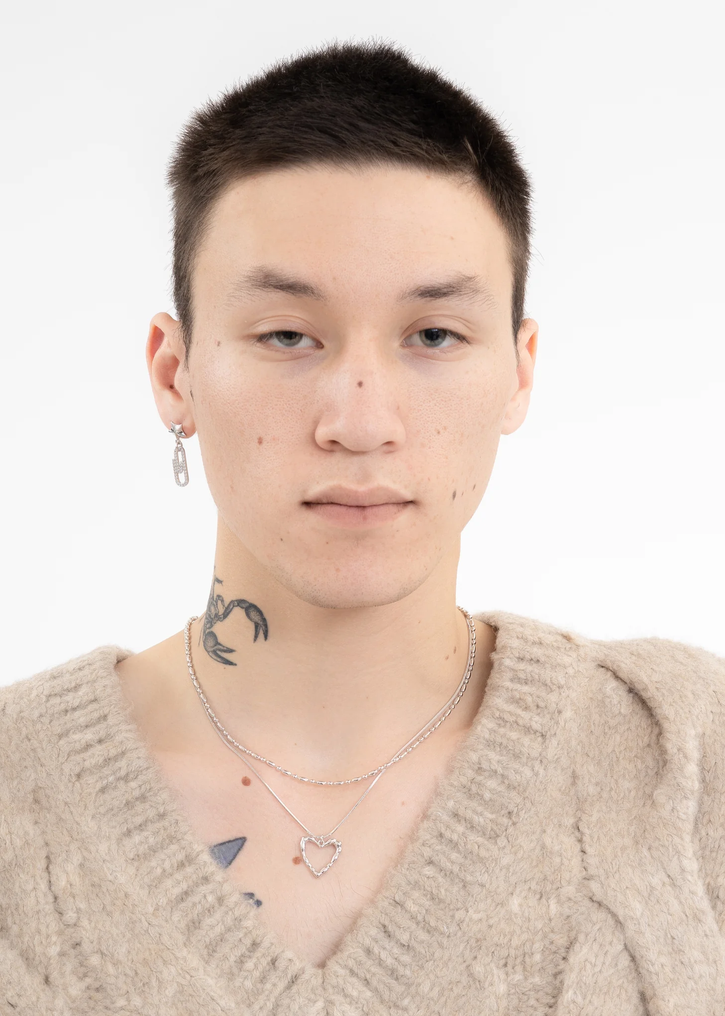 Silver Star And Pin Earring - Single - Image 5