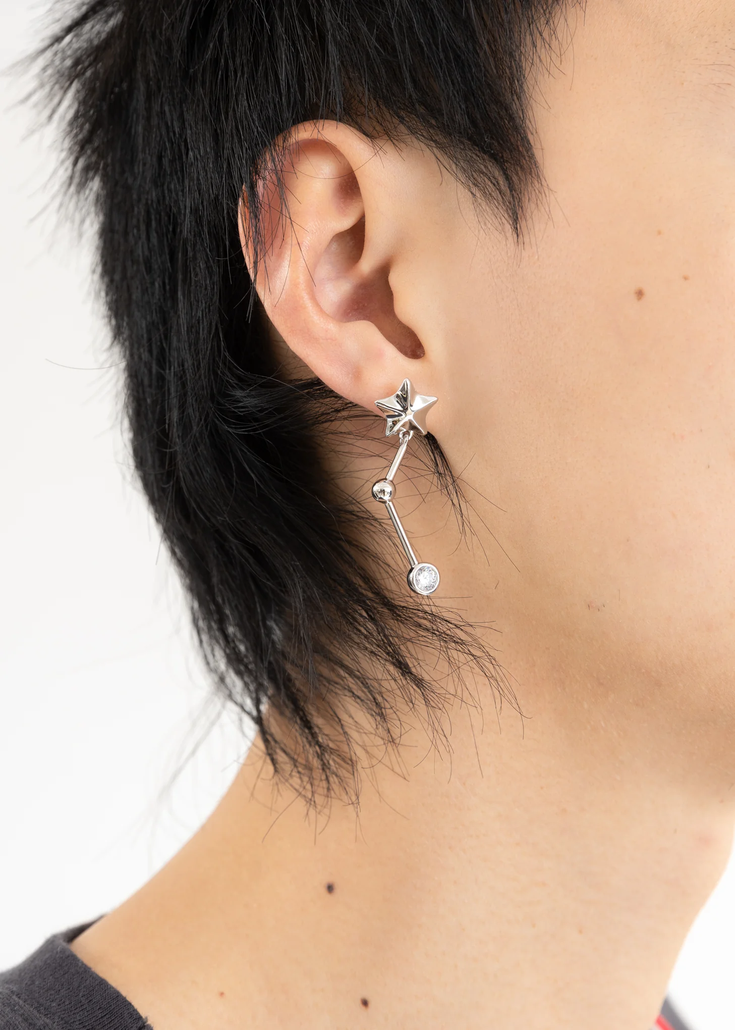 Silver Star Light Earring  - Single - Image 2