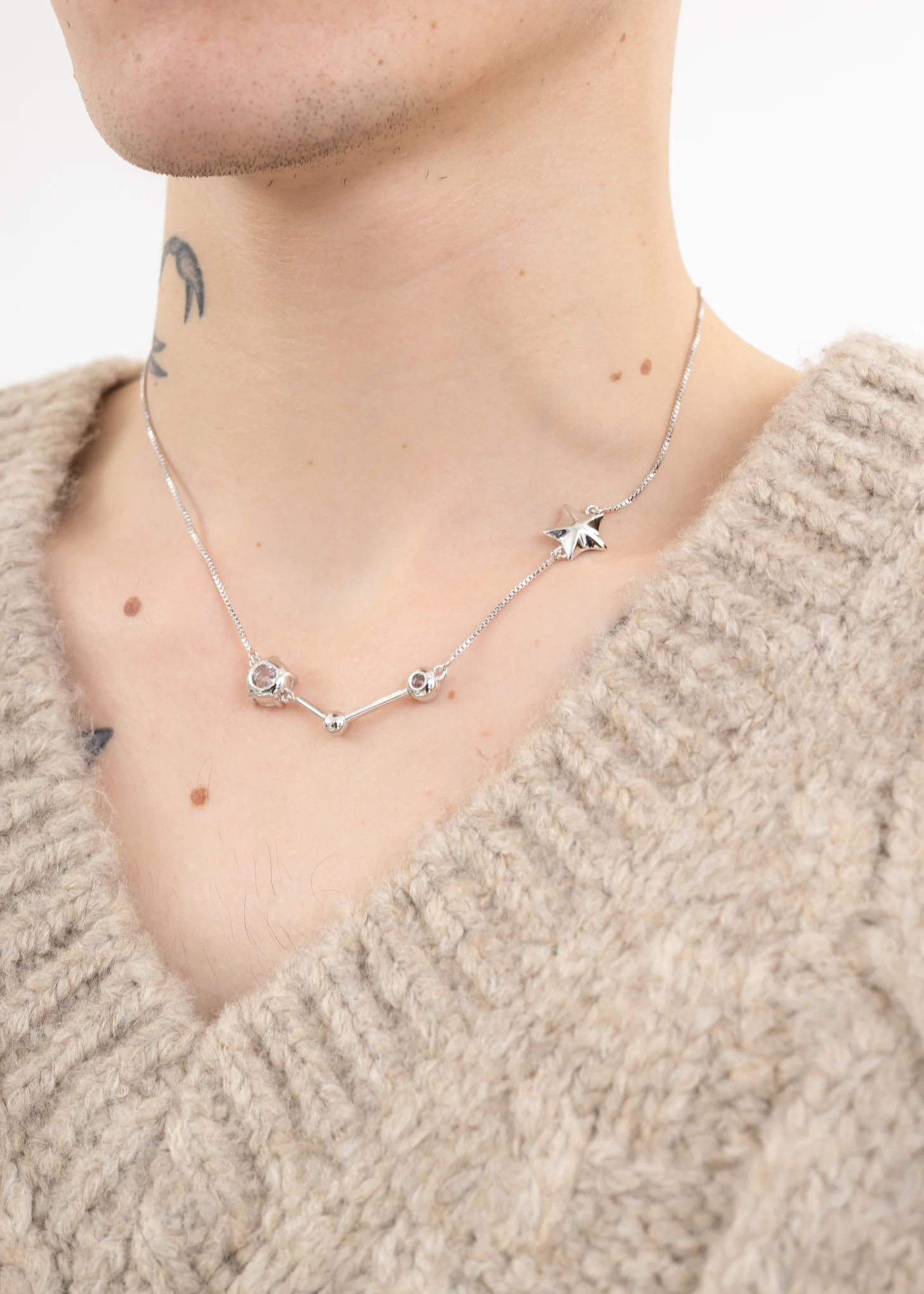Silver Star Light  Necklace - Image 2