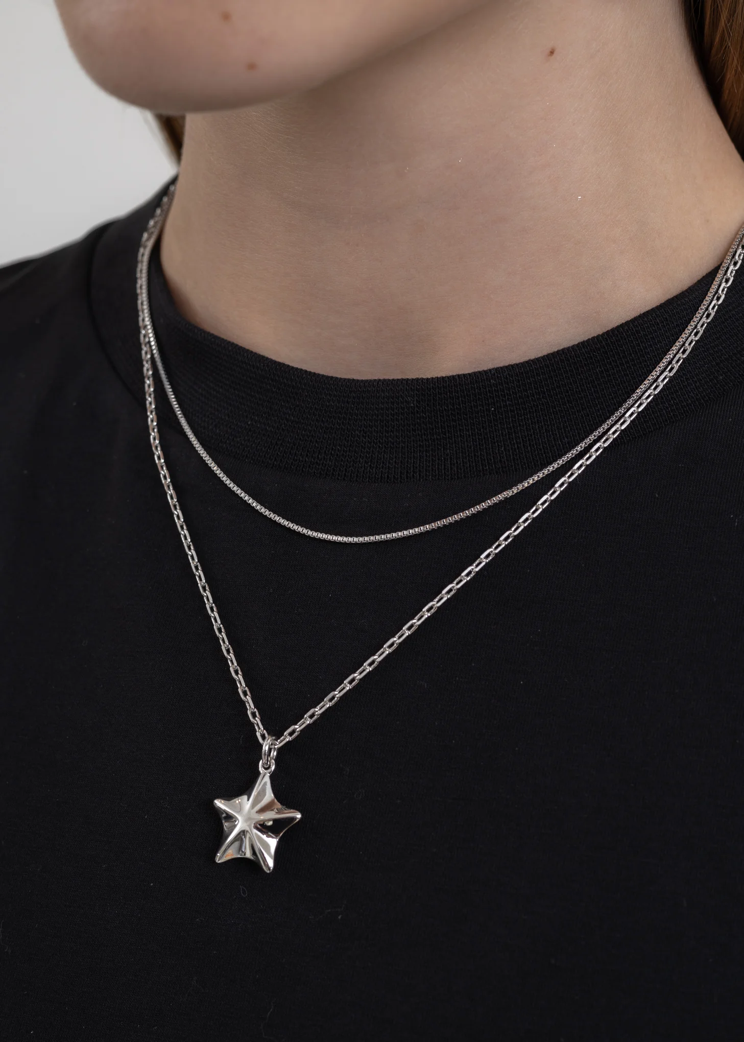 Silver Star Necklace Set - Image 3