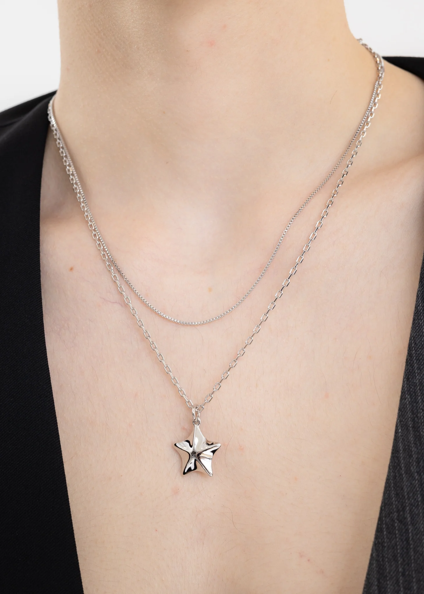 Silver Star Necklace Set - Image 2