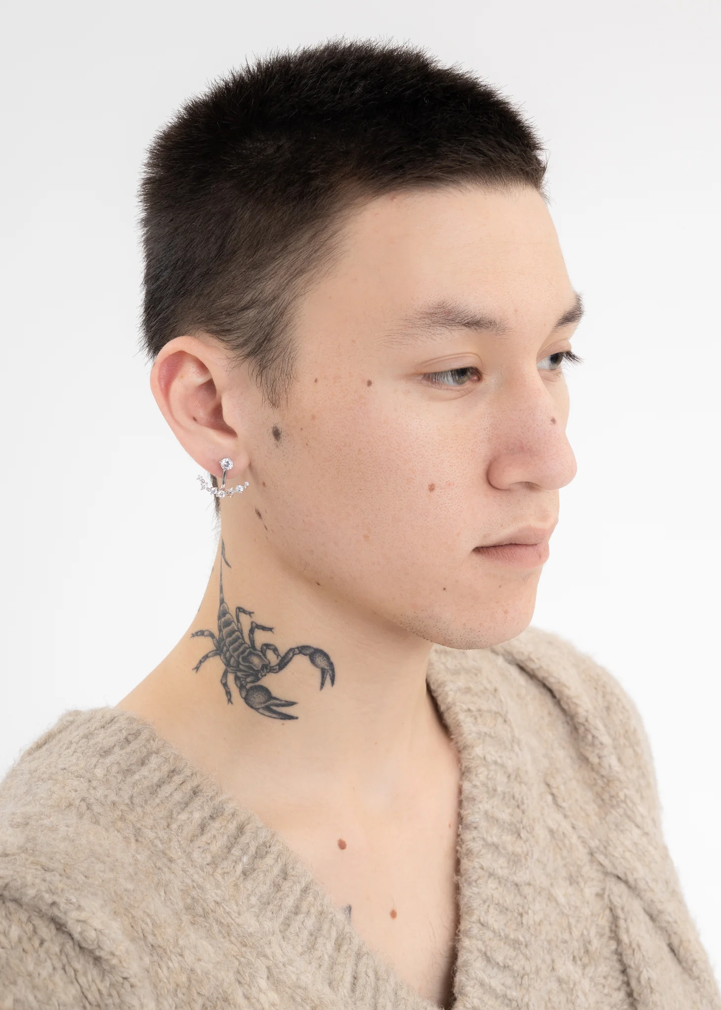 Silver Star Ship Earring  - Single - Image 3