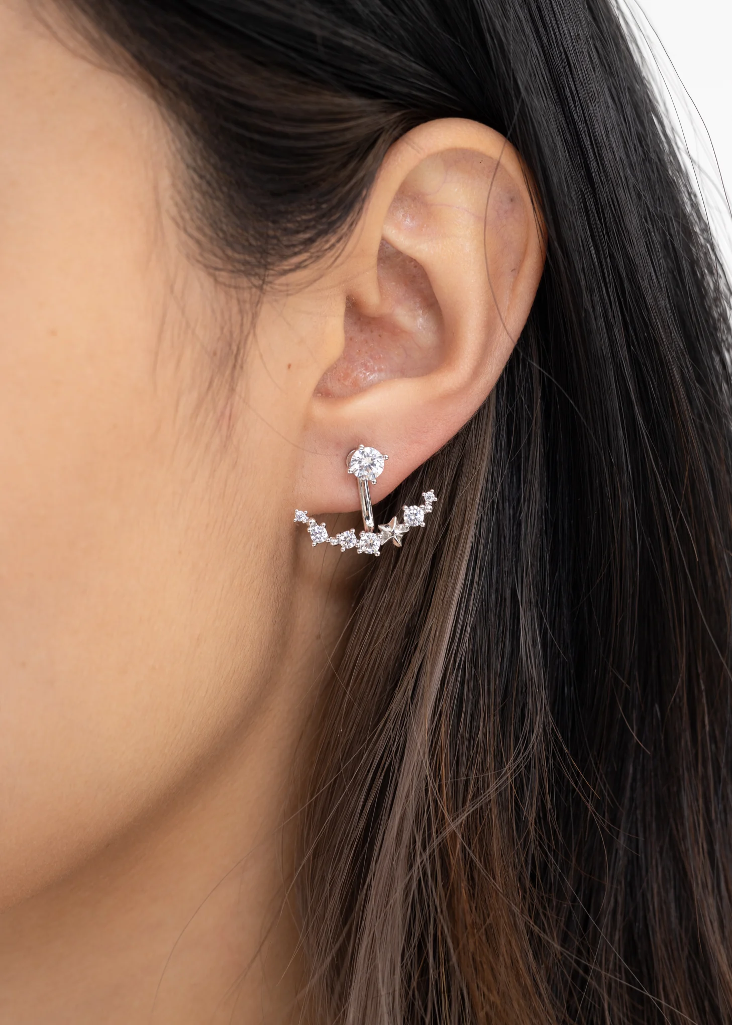 Silver Star Ship Earring  - Single - Image 2