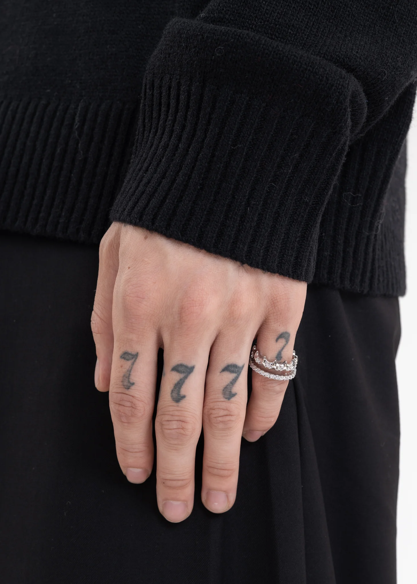 Silver Stars And Rhinestone Ring - Image 2
